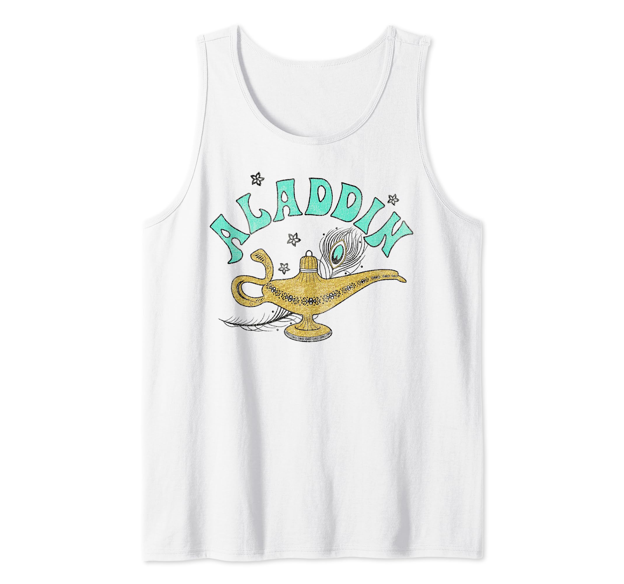 Disney Aladdin Live Action Ornate Lamp Sketch Tank Top, White