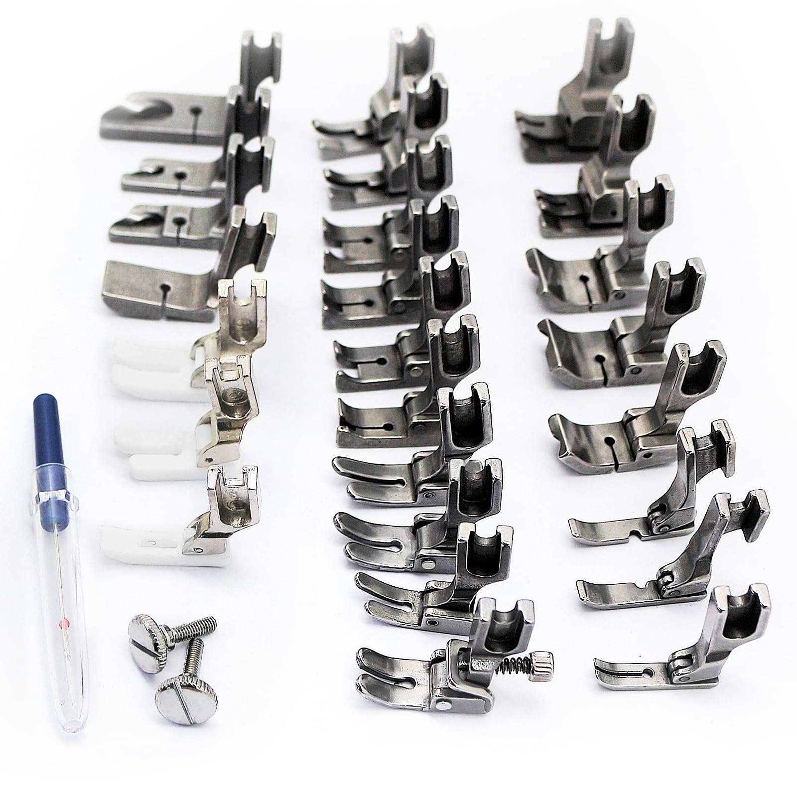 FQTANJU 28PCS Industrial Presser Foot Set Compatible with JUKI DDL-555 DDL-5550 DDL-5600 DDL-8300 Brother B705 B70 7B715 B716 B735 Singer 188K 191D 195K 196K - Image 4