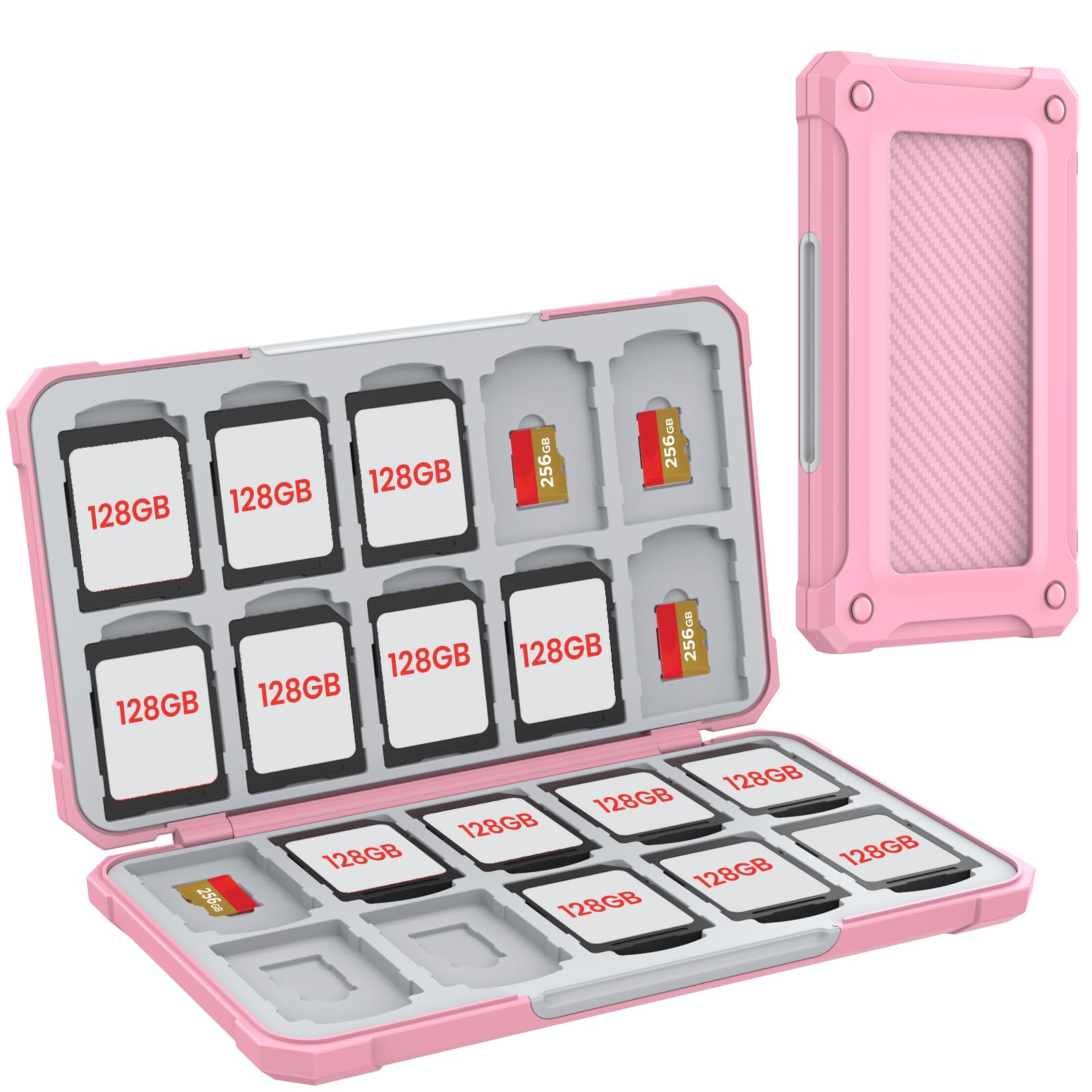 HEIYING SD Card Holder with 40 Precise Slots for SDXC SDHC Micro SD Cards