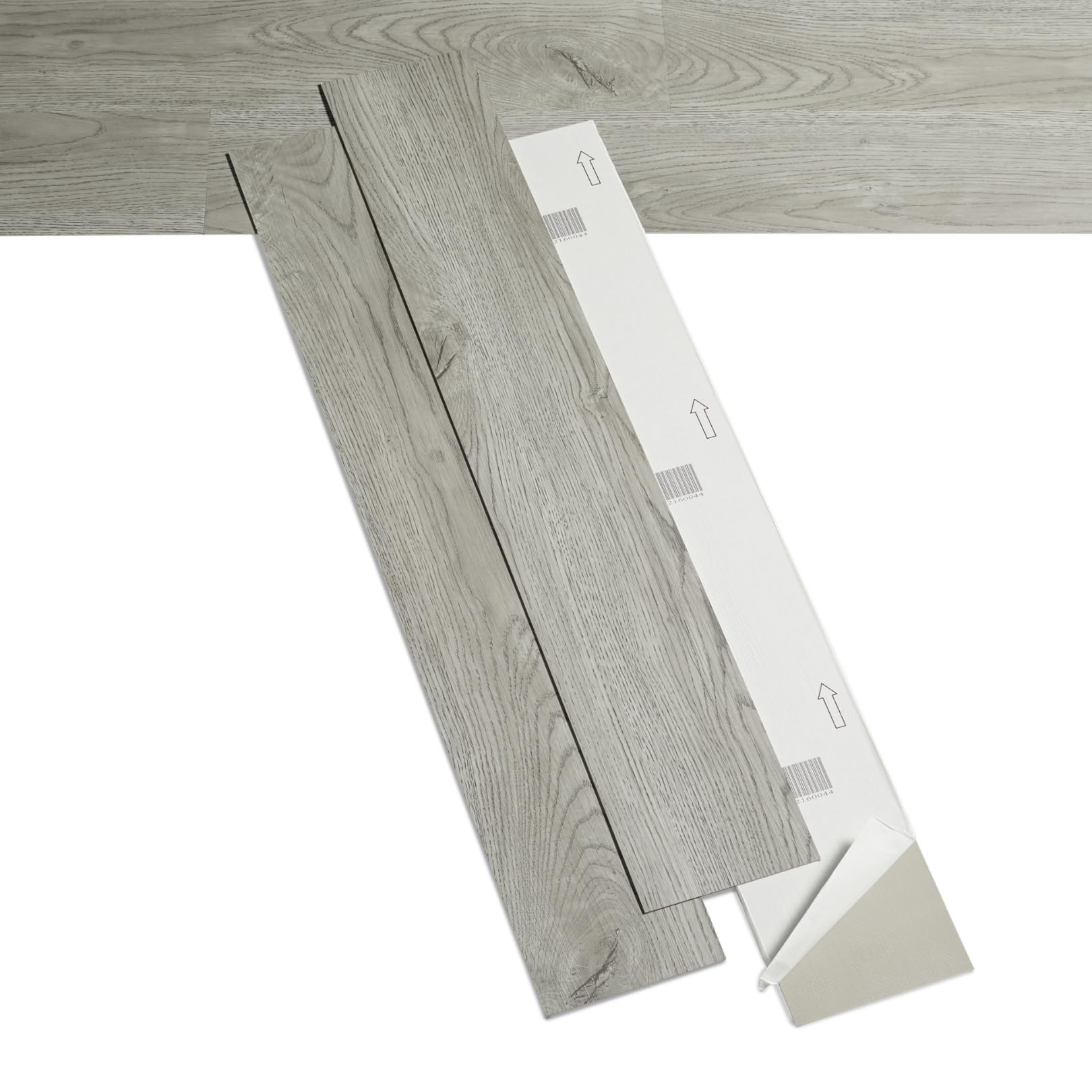 AMBULABO - Suelo de vinilo - 18 piezas (2,5 m²) autoadhesivas, efecto madera, despegar y pegar (gris lavado)
