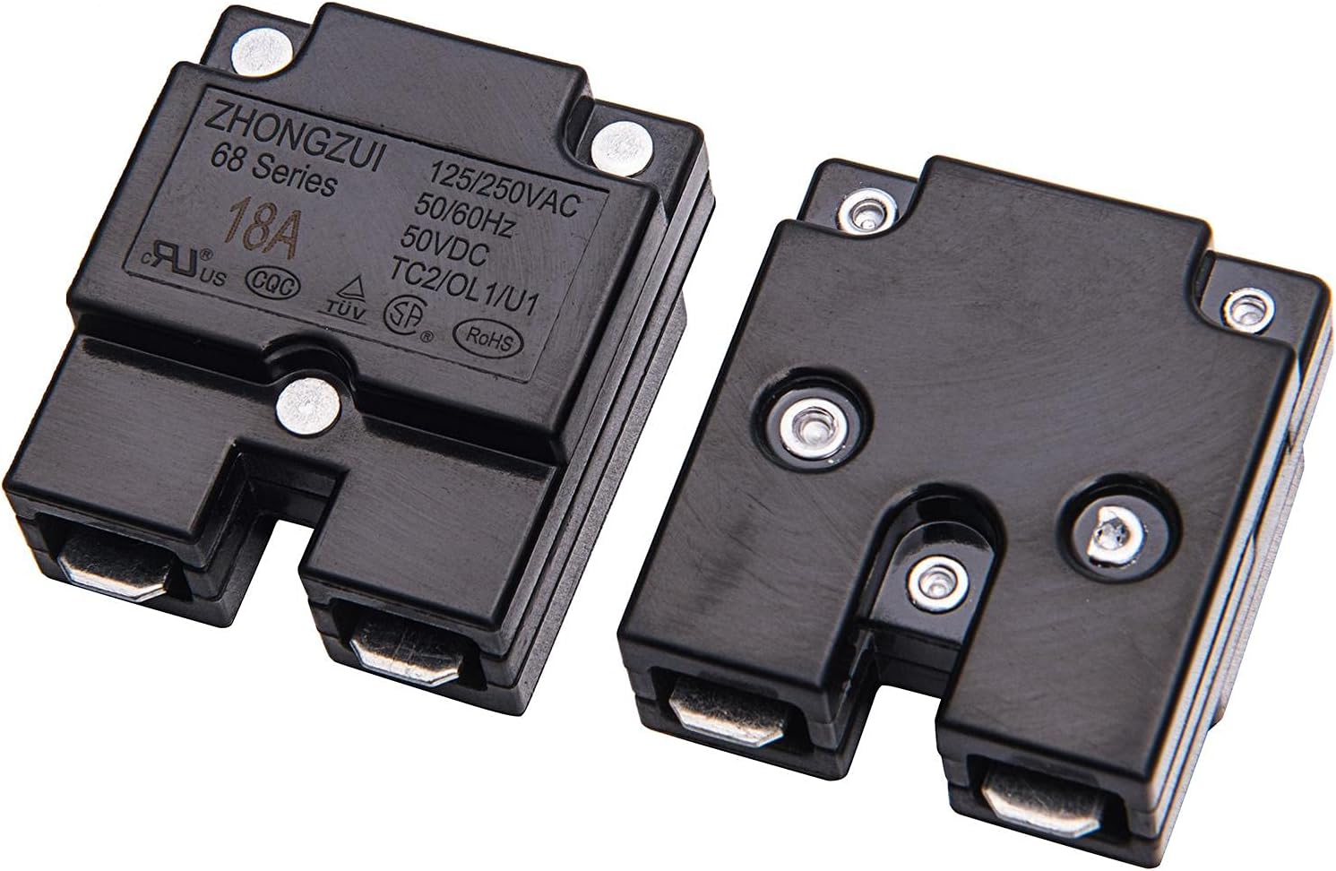 weelye 2Pcs 18A 125/250Vac 50Vdc Automatic Reset Relay Thermal Switch Circuit Breaker Current Overload Protector for Children Riding Electric Car Accessories : Automotive