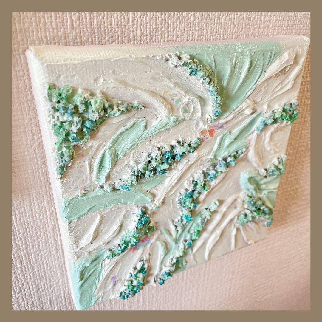 Amazon.co.jp: テクスチャーアート 緑 グリーン 立体アート 絵画