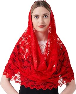 Mantilla Infinity Veils Catholic Church Head Covering Floral Lace Cathedral Chapel Veil M27