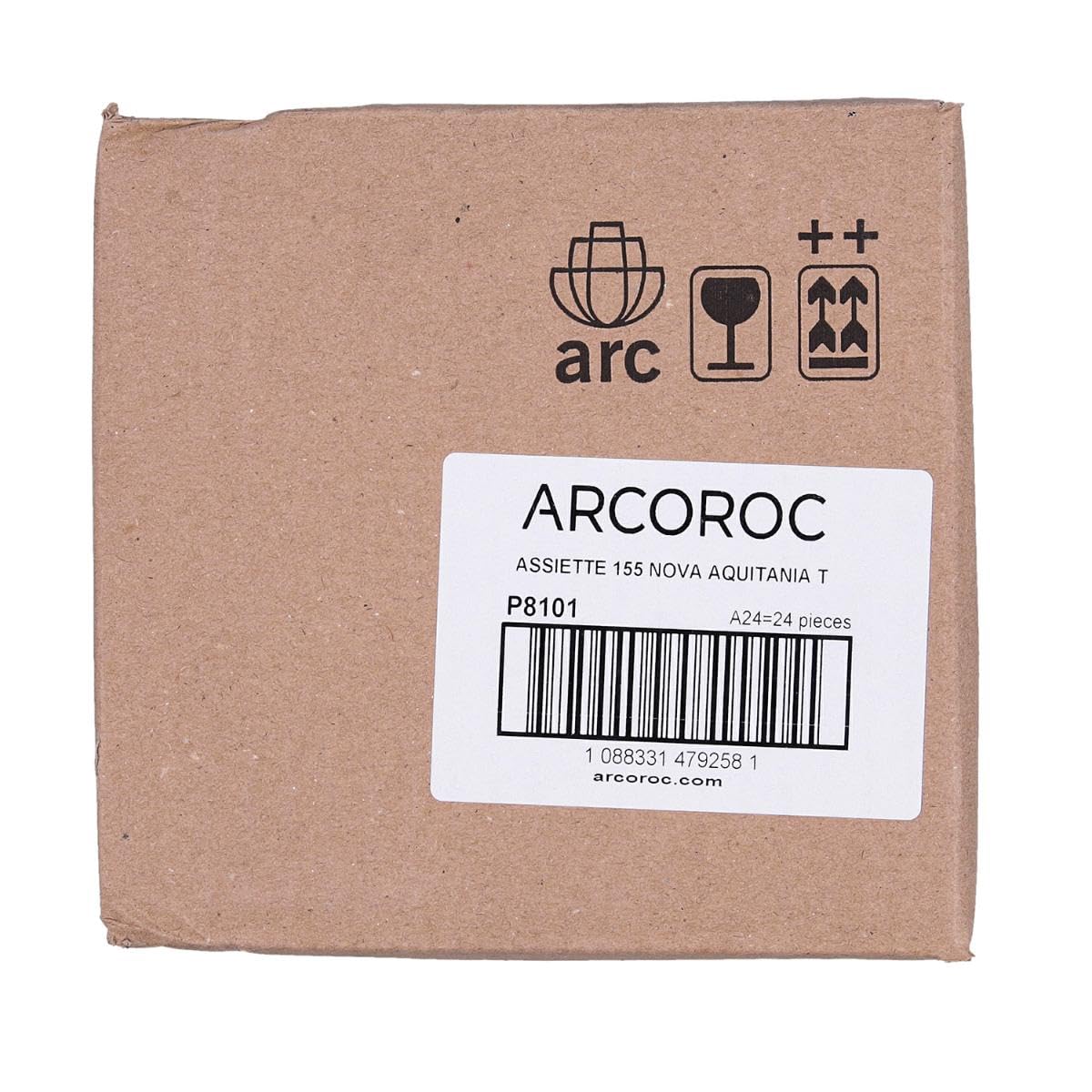 Arcoroc Nova Aquitania Boîte de 24 assiettes à pain opale 15,5 cm