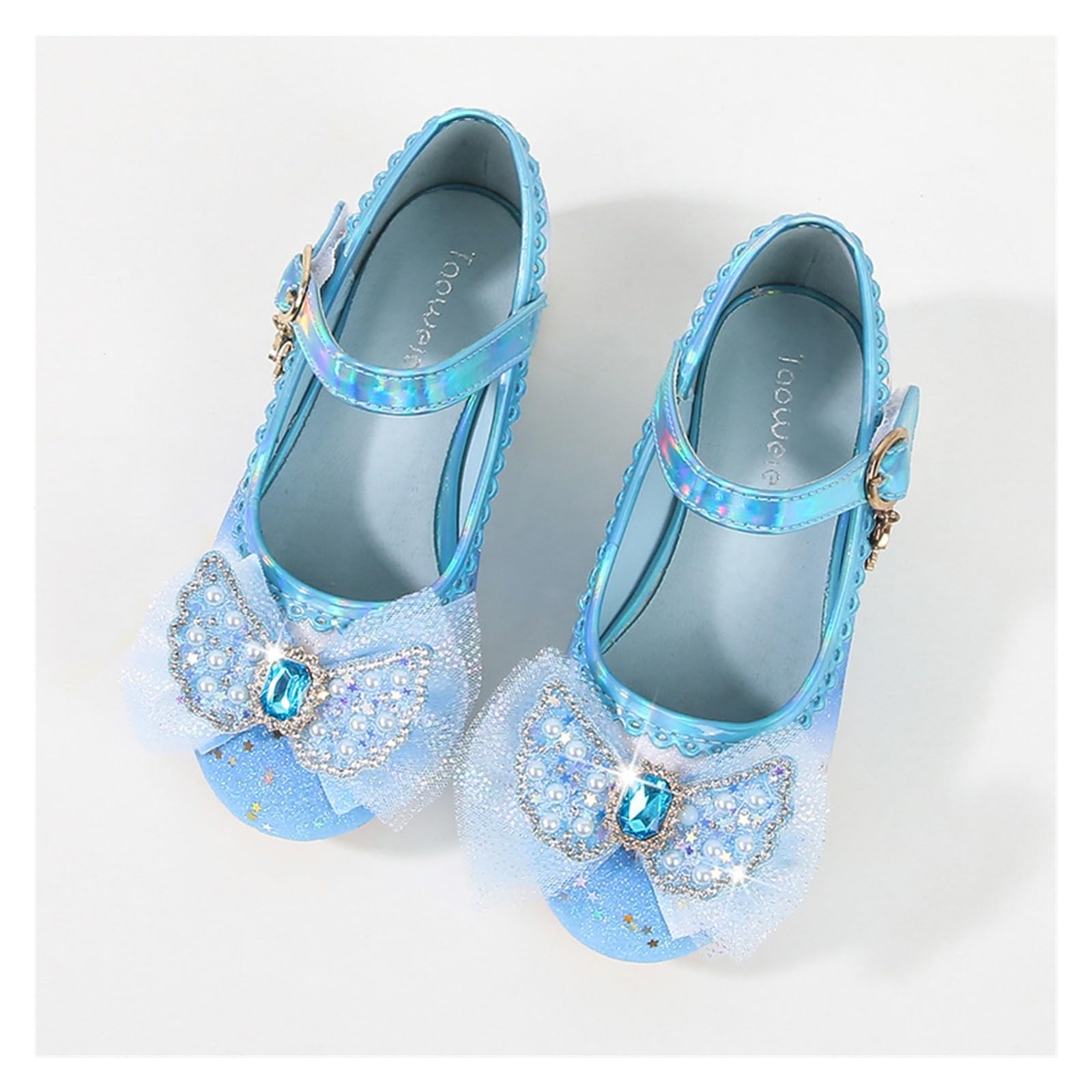 Scarpa Da Ballo Per Bambini Con Glitter Scarpe in pelle for bambini Glitter Arcobaleno Scarpe da principessa for ragazze Festa Matrimonio Paillettes Fiocco Scarpe singole for bambini con tacco alto Pe