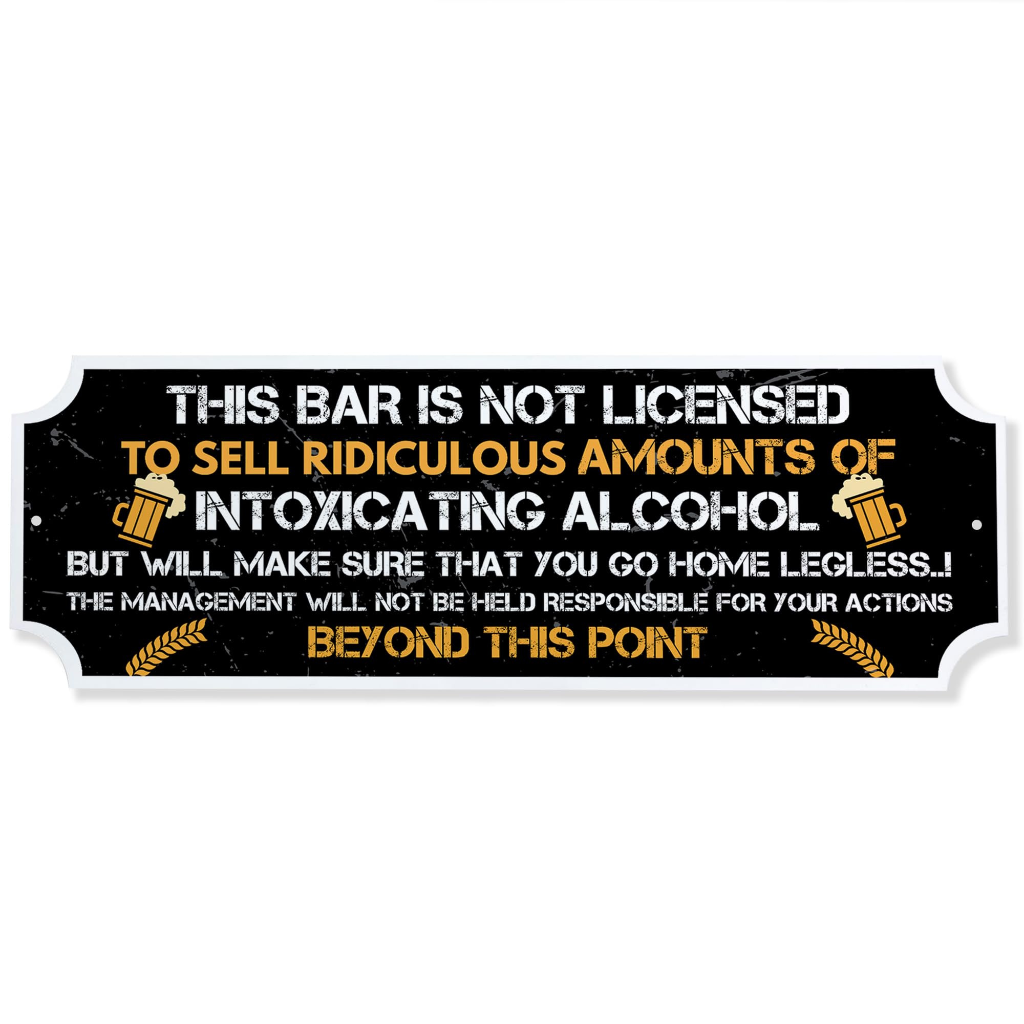 Red Ocean Funny Bar Sign For Home Bar Man Cave Garage 30cm x 10cm Accessories For Home Pub Outdoor Sign Hanging Wall Door Plaque Acrylic Gift Men Women