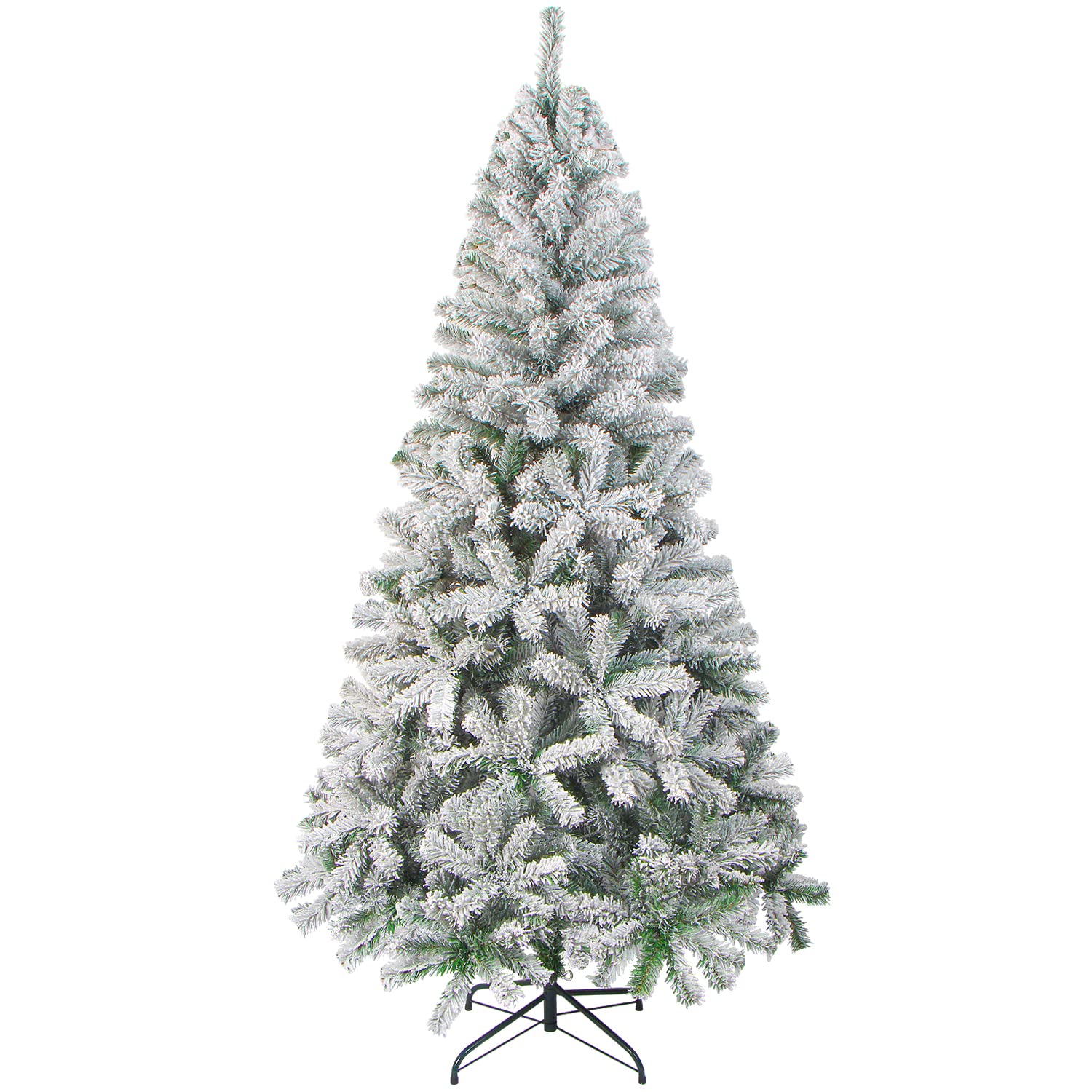VEYLIN 6FT Snow Christmas Tree Aritifical Xmas Tree with Metal Stand โ image 1
