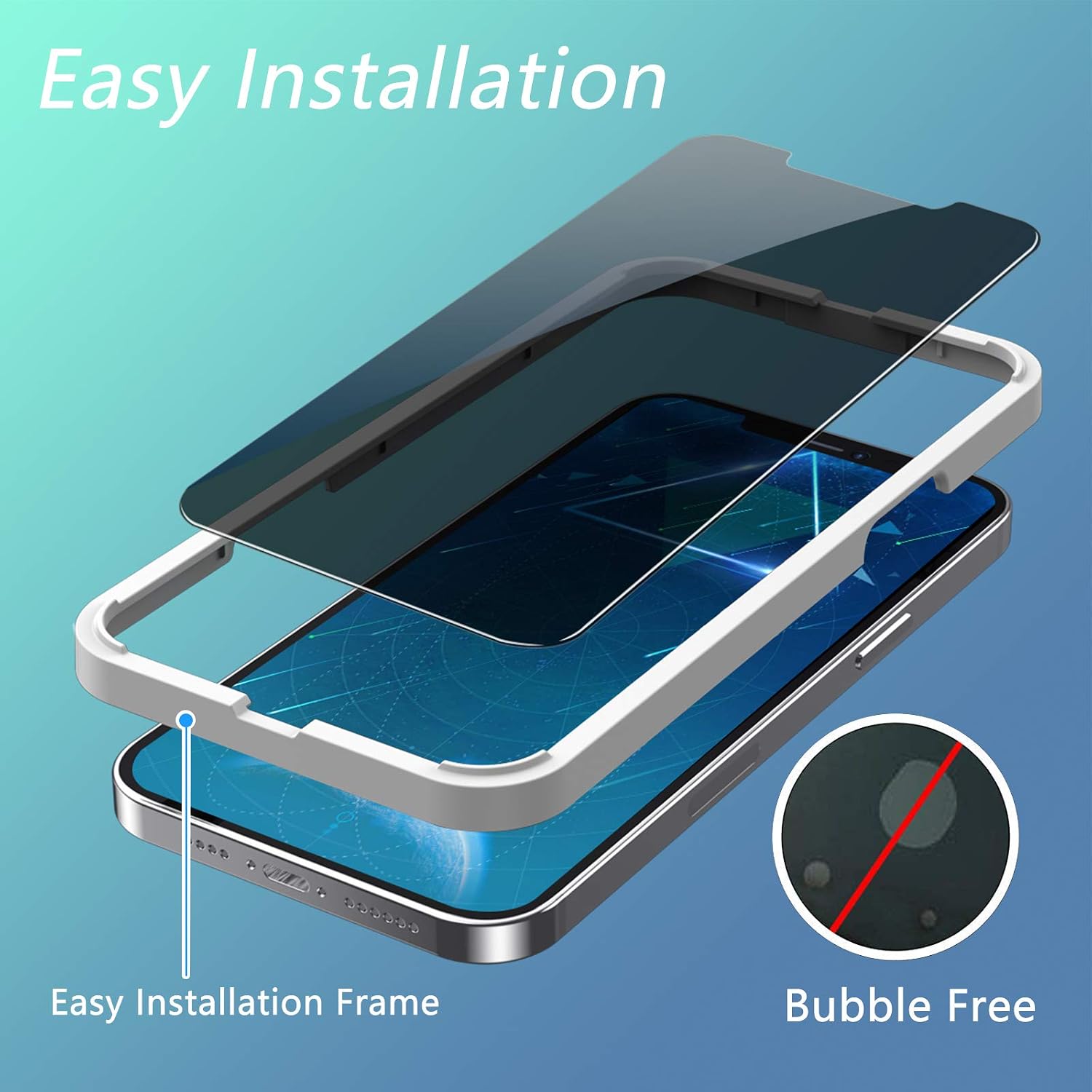 (2 Pack for Privacy Screen Protector for iPhone 12 Mini image 4