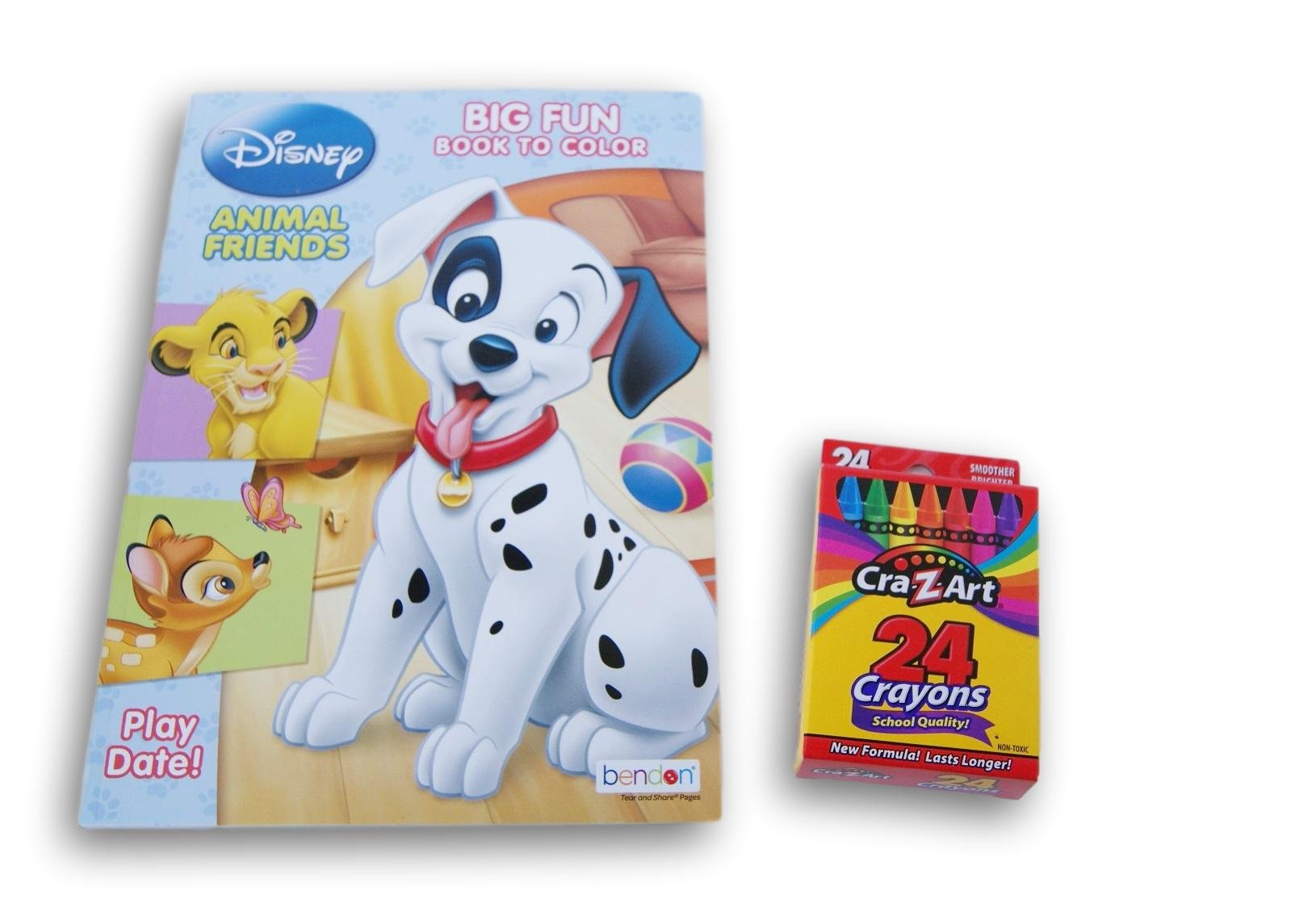 Bendon Publishing Disney Animal Friends Play Date Big Fun Book to Color with Crayons