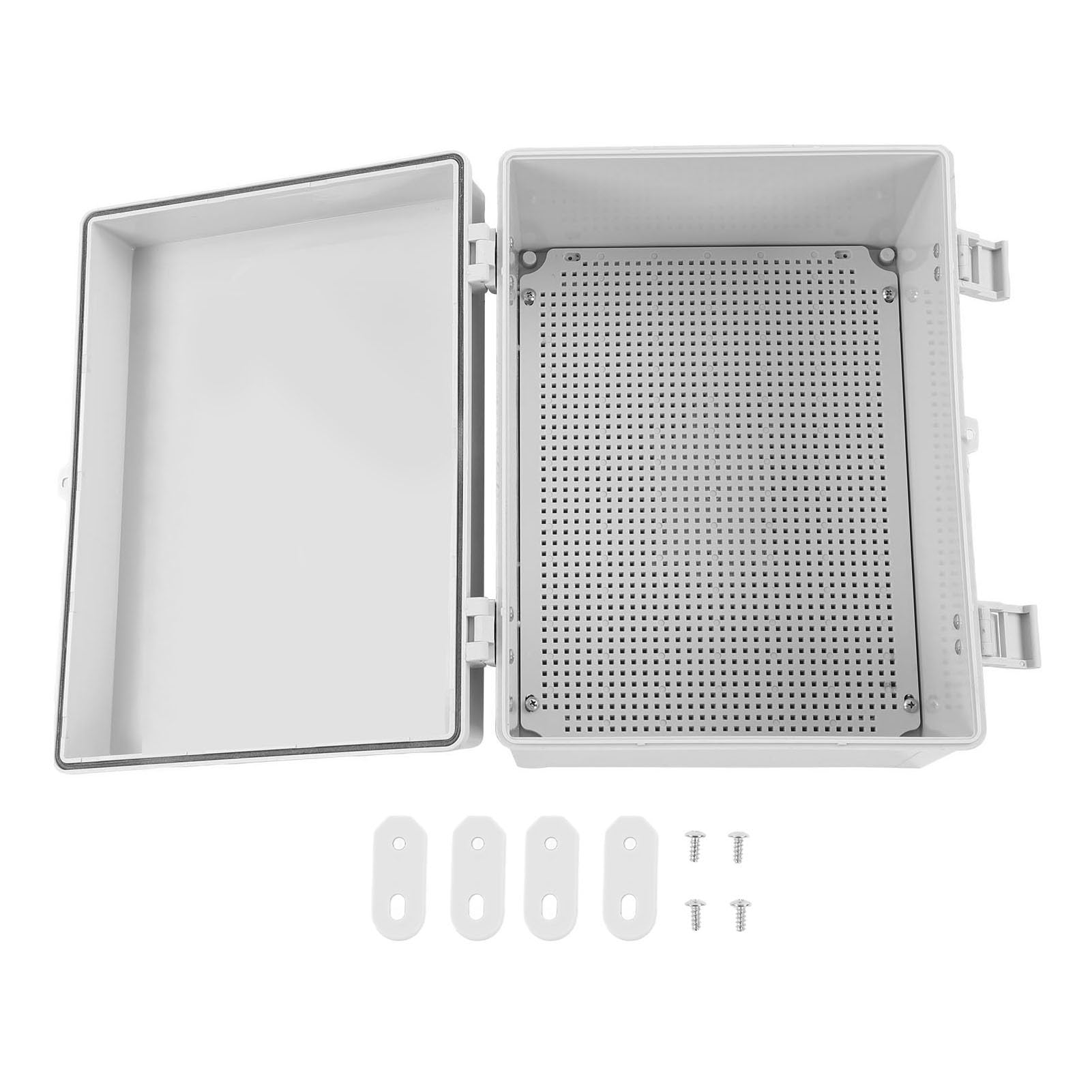 Caja de Conexiones Eléctricas Impermeable IP66 con Placa de Montaje, Material ABS, 400x300x200mm