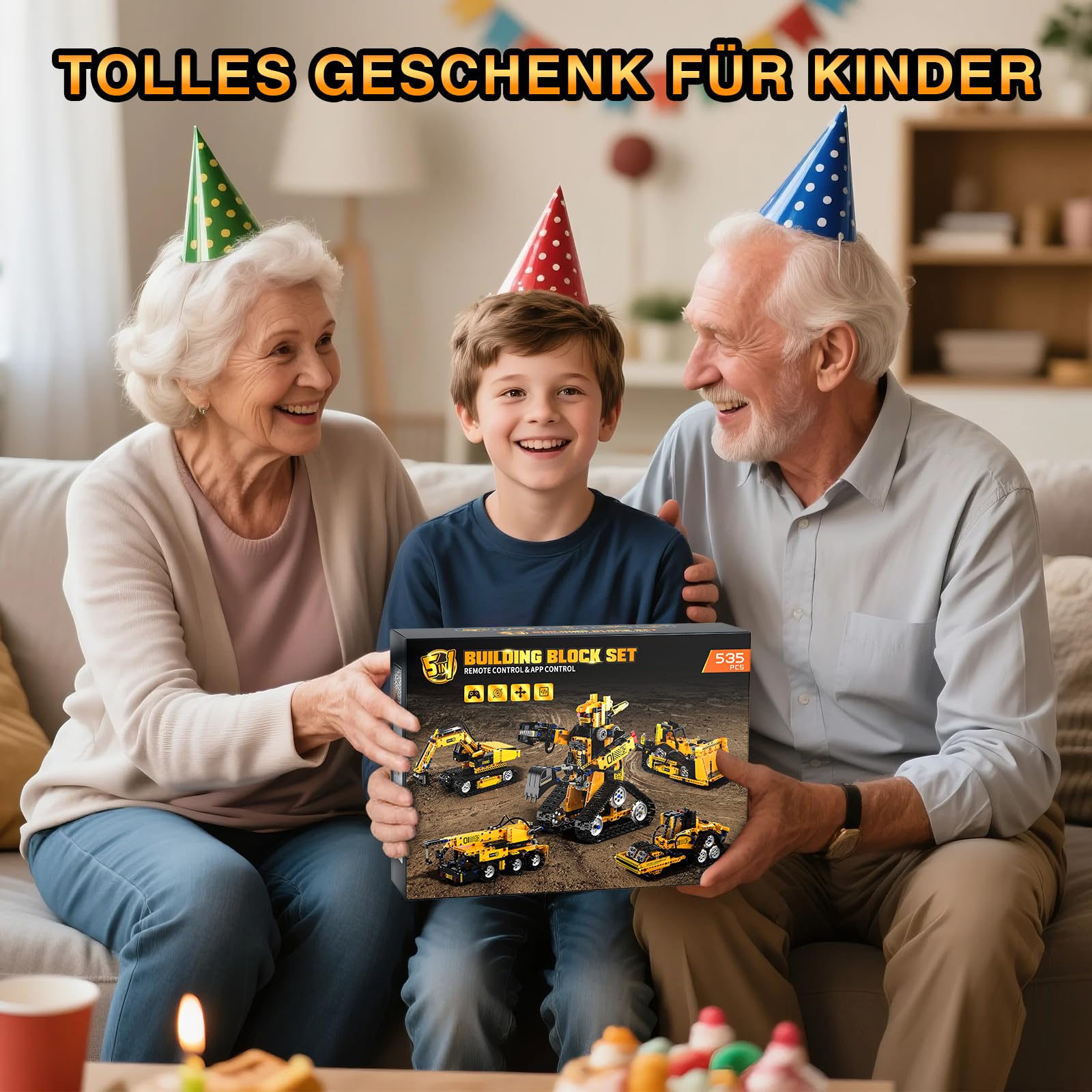 Technic Roboter Bauspielzeug Bausatz, 535PCS 5-IN-1 RC Roboter und Auto, Ferngesteuert und App Robot Bausatz Kinder, RC Programmierbar Teenager Spielzeug Geschenk ab 8-12 13 14 15 Jahre Jungen