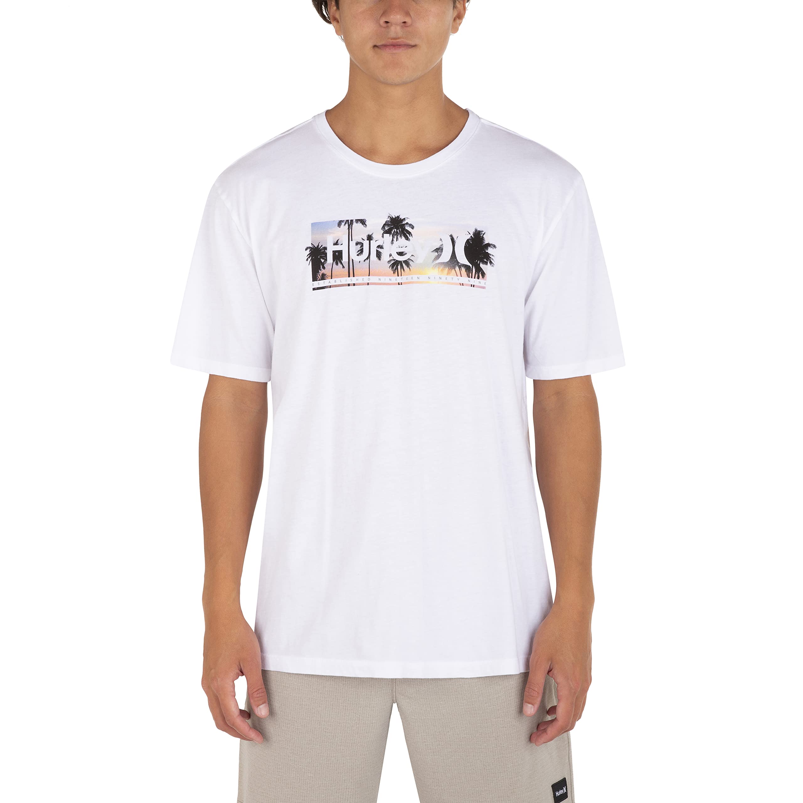 Men's Everyday Washed Poolside Photo Short Sleeve T-Shirt In White Size Small United Legwear Mts0029580 White S