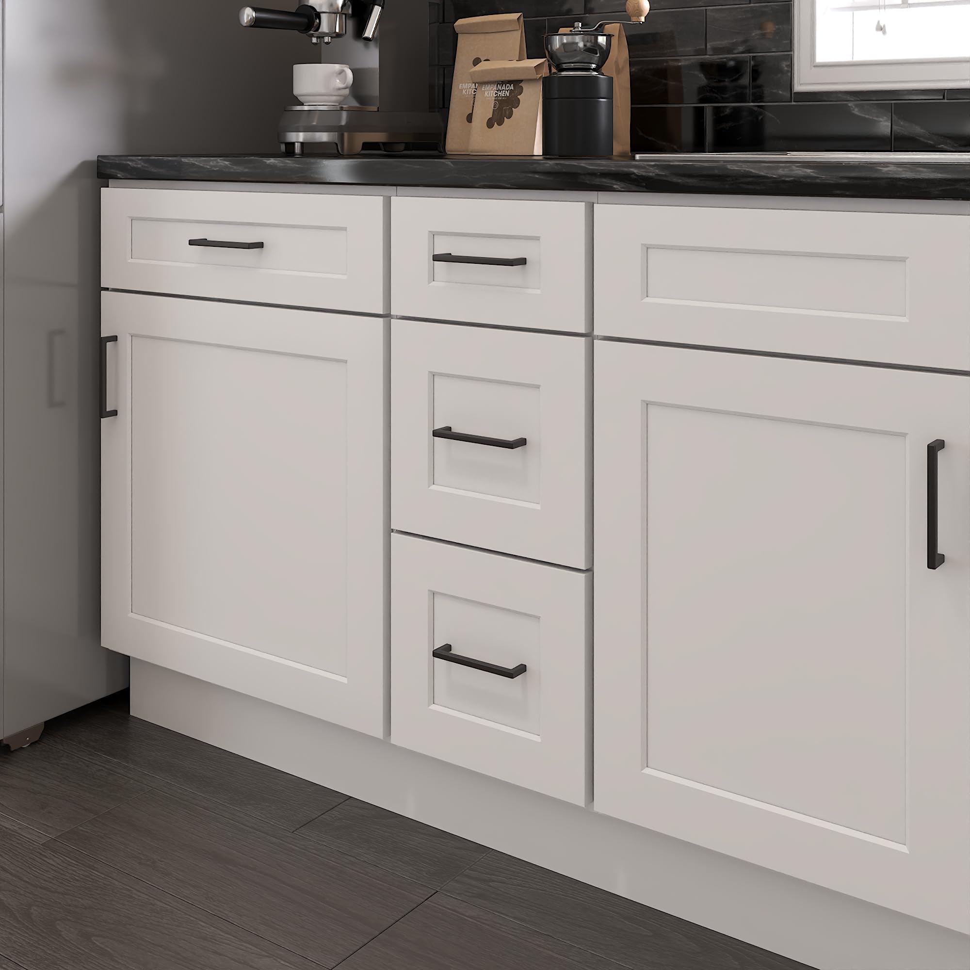 Meuble de cuisine blanc Furinno à 3 tiroirs compact de rangement