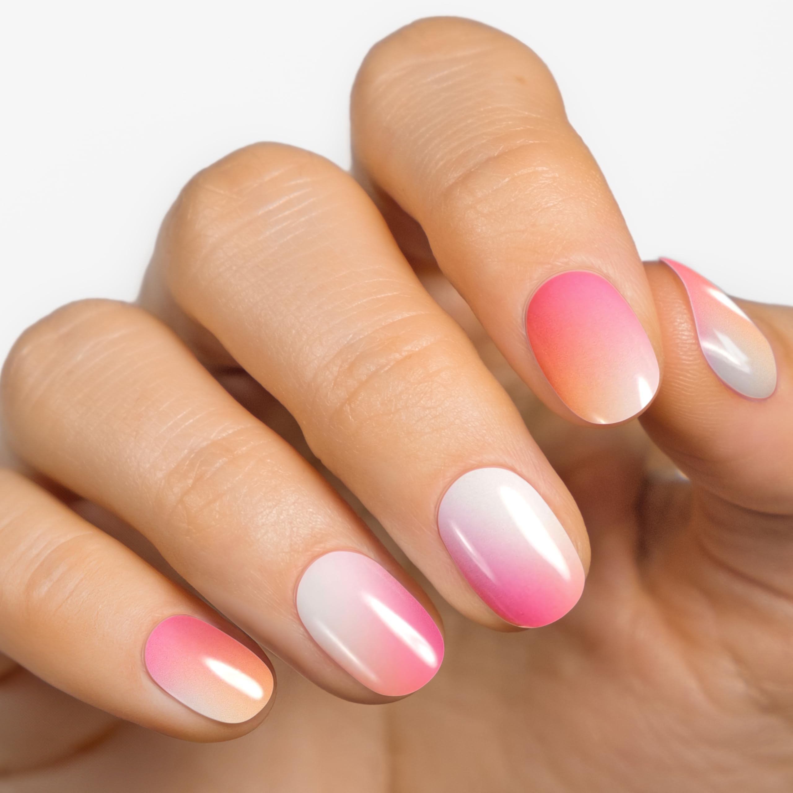 MOYOU LONDON Semi Cured Gel Nail Strips, 20 Pcs. Waterproof Gel Nail Wraps, Cures in Sunlight or UV/LED Lamp - Image 2