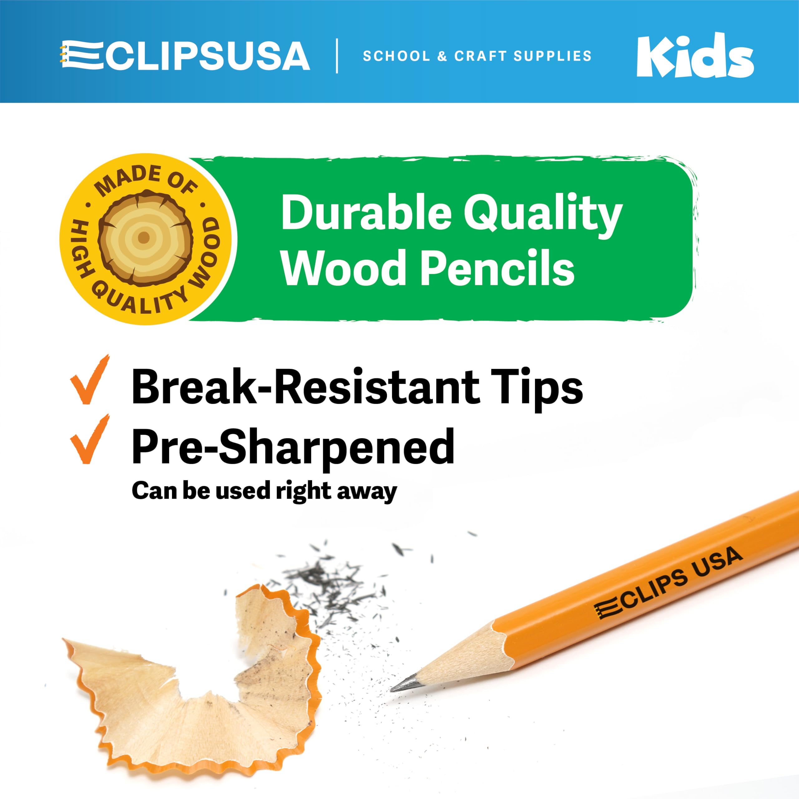 E-CLIPS USA Lápices a granel #2 (24 cajas), lápiz número 2, lápiz preafilado, suministros escolares a granel, suministros de oficina a granel, caja a granel puede variar 12 lápices por caja (24 cajas)