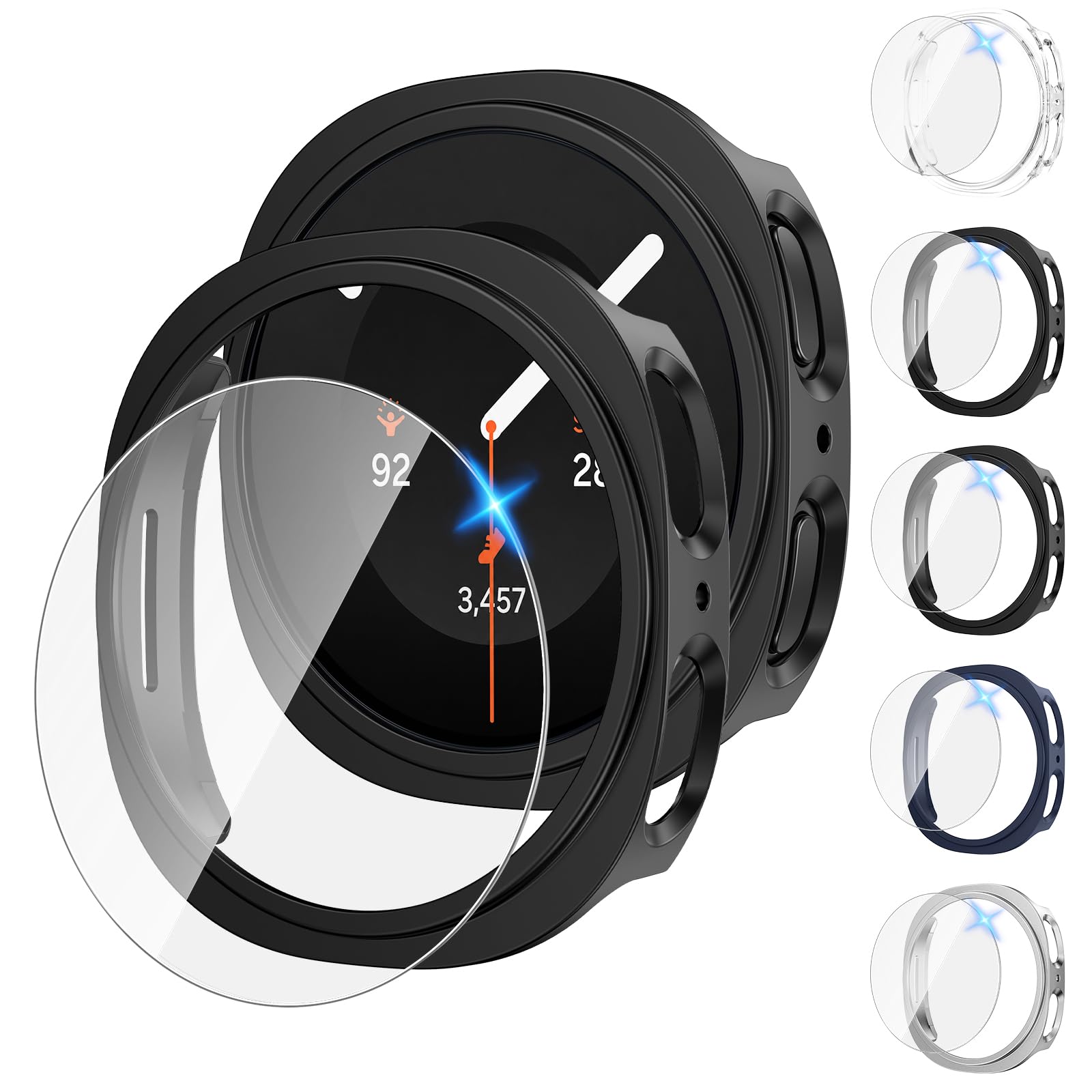 Tensea [5+5Pack for Samsung Galaxy Watch 8/9 Screen Protector Case 40mm