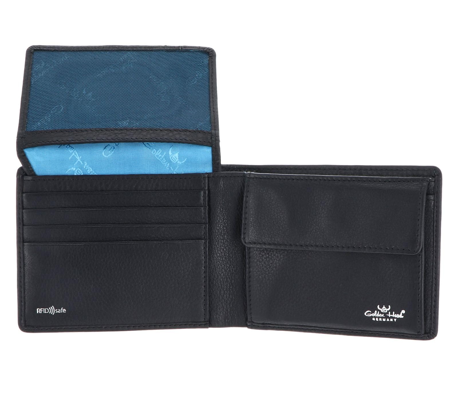 Golden Head Cuero Monedero Capri RFID Protect Scheintasche 1420 Schwarz Negro