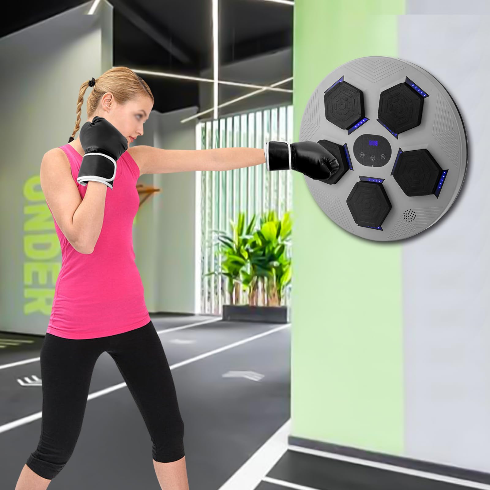 Music Boxing Machine per adulti, montaggio a parete, musicale, boxe con musica, box elettronico, macchina da boxe musicale, macchina da boxe adatta per allenamento a casa
