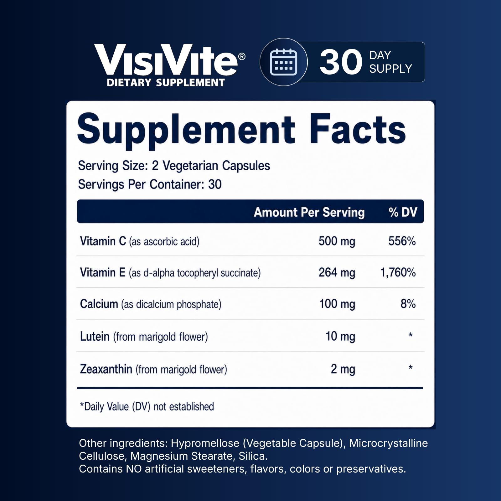 VisiVite Doctor Formulated AREDS 2 Eye Vitamins, Zinc Free, 60 Capsules — Amazon image 9