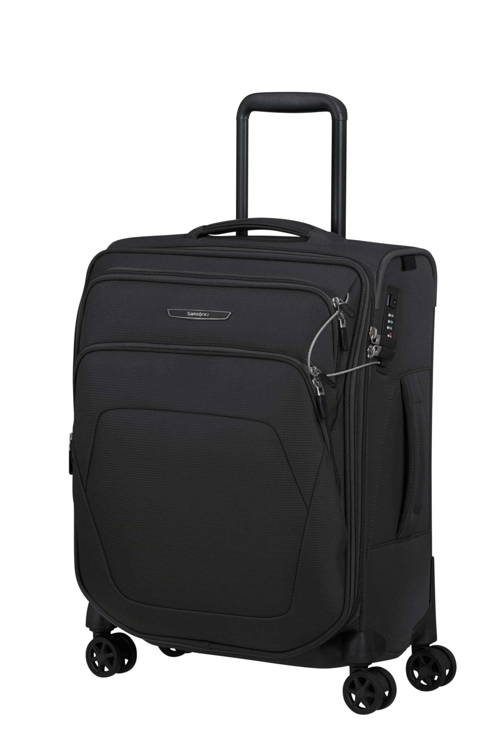 Samsonite Spark SNG Eco - Carry-On Suitcase 55 x 40 x 23 cm - Softside Cabin Trolley for EasyJet & Most Airlines, Expandable, 48/55L - Black
