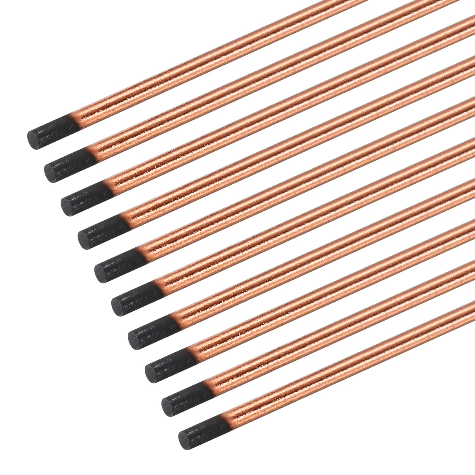 PATIKIL 10pcs 8mmx355mm(5/16"x14") Carbon Arc Air Gouging Rods Copper Graphite Coated Gouging Electrode Rods for Welding
