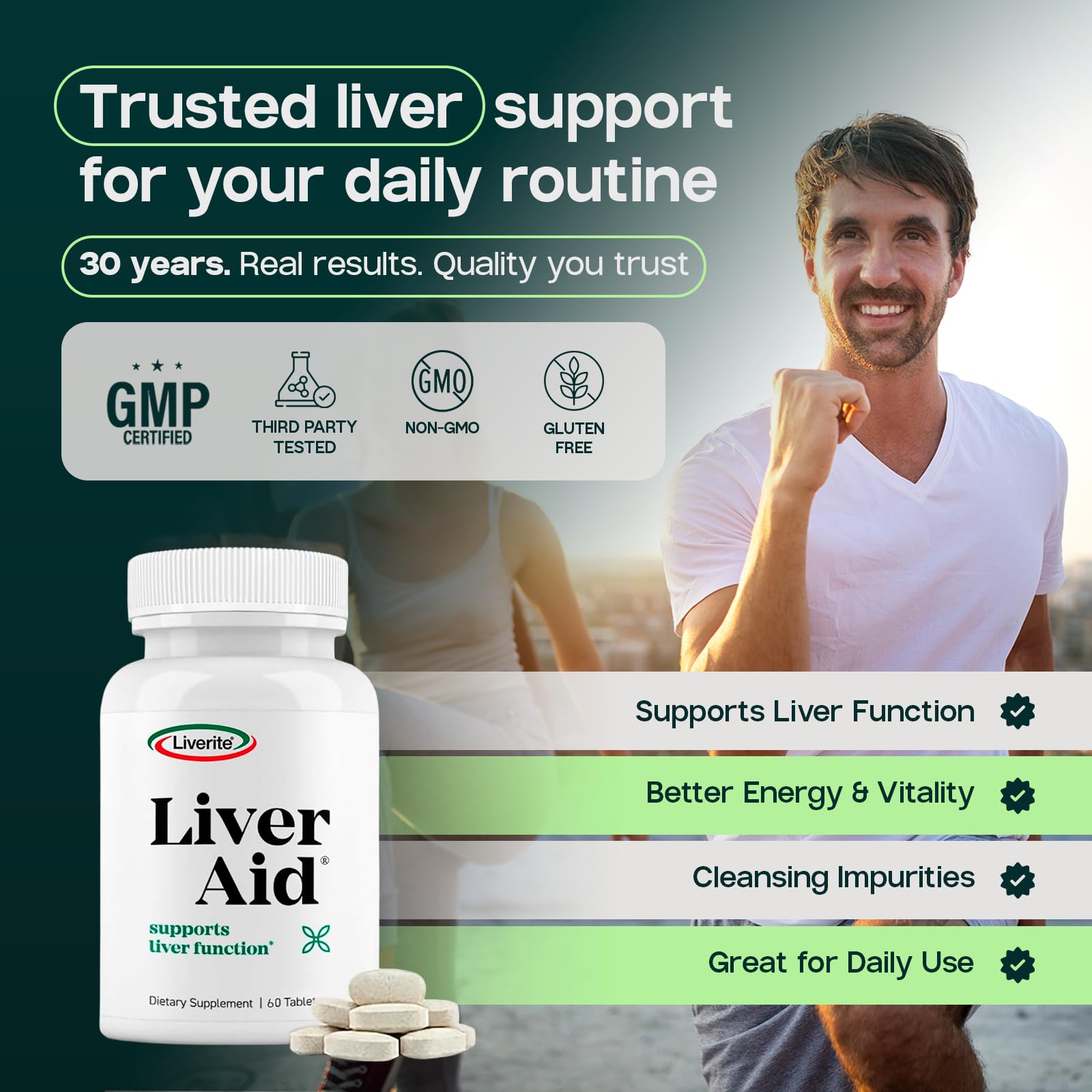 LIVERITE Liver Aid - Liver Support Supplement - 60 Tablets — Amazon image 7