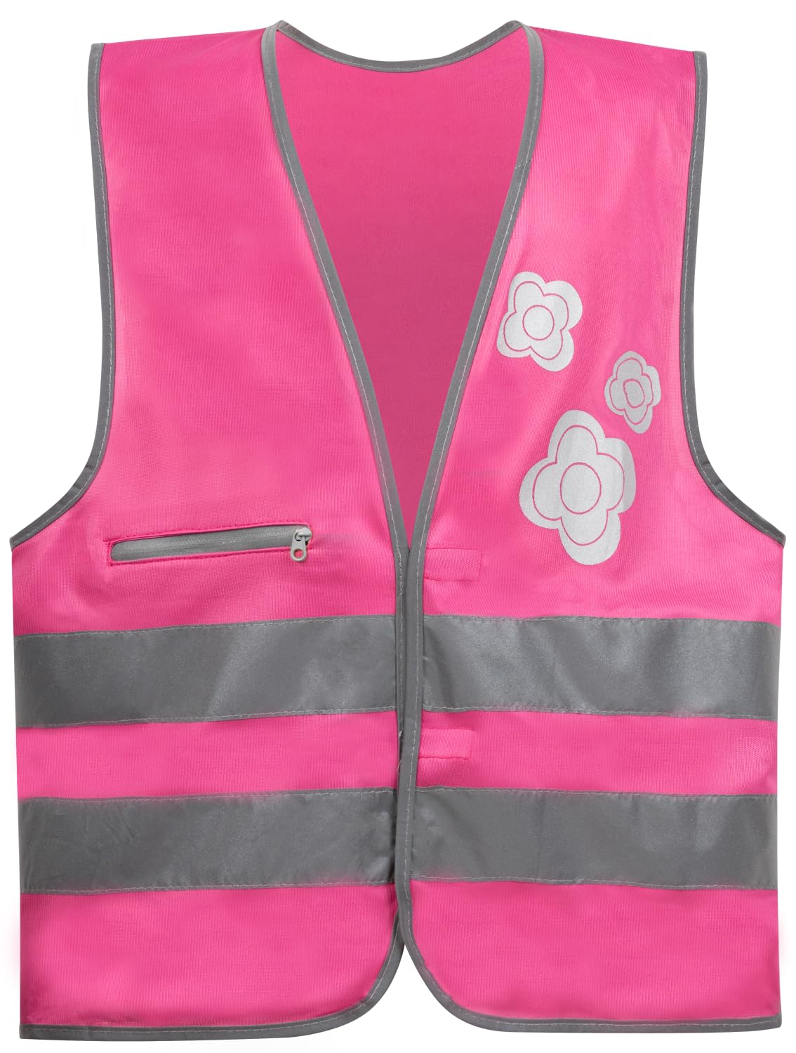 Safety Maker 44566 Gilet di sicurezza per bambini, gilet di sicurezza, gilet rifrangente, rifrangente per 3-6 anni, rosa
