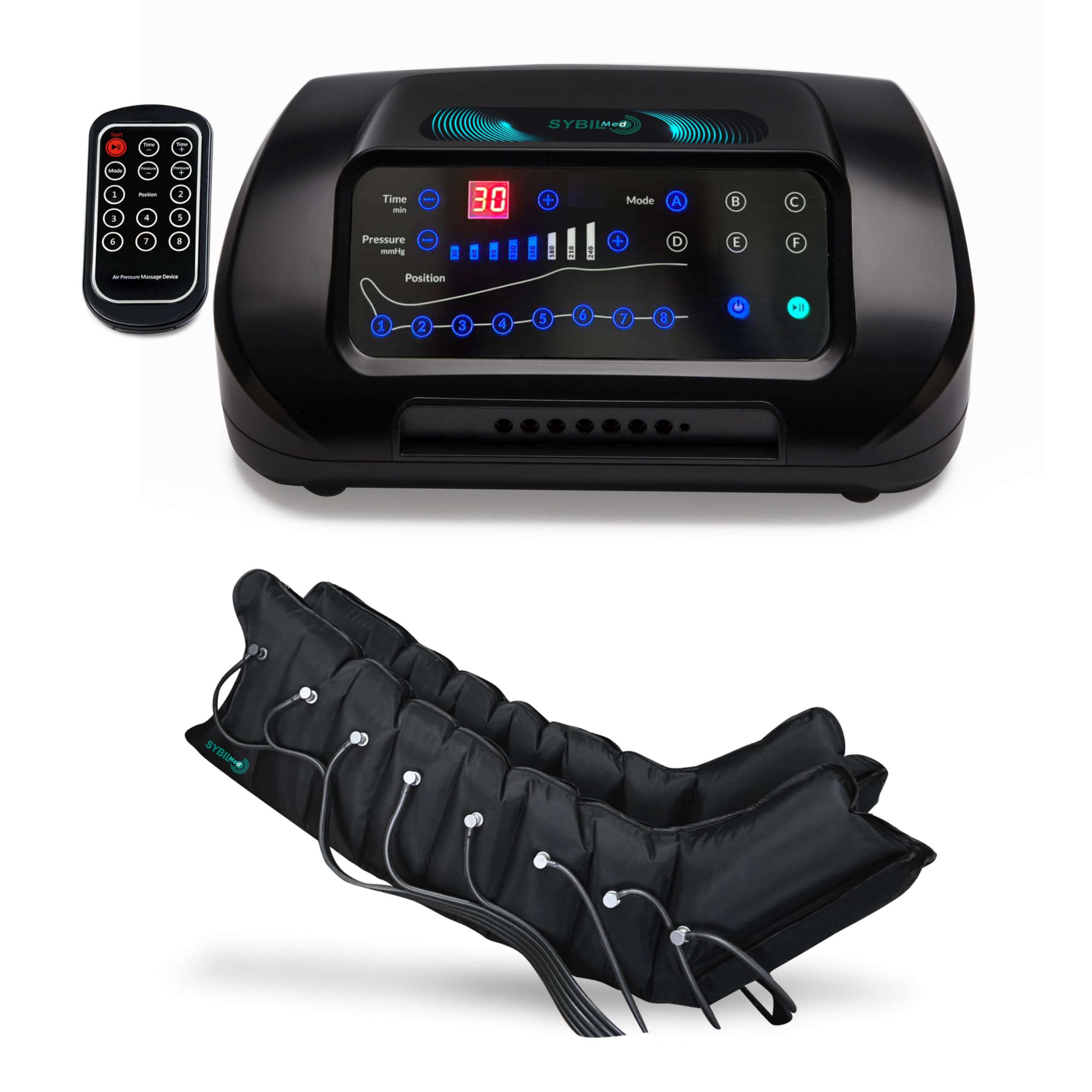 Presoterapia Digital para Casa ELITE 8 – Masajeador Eléctrico para Recuperación Deportiva, 8 Cámaras de Aire, XL Botas, Recuperación y Bienestar