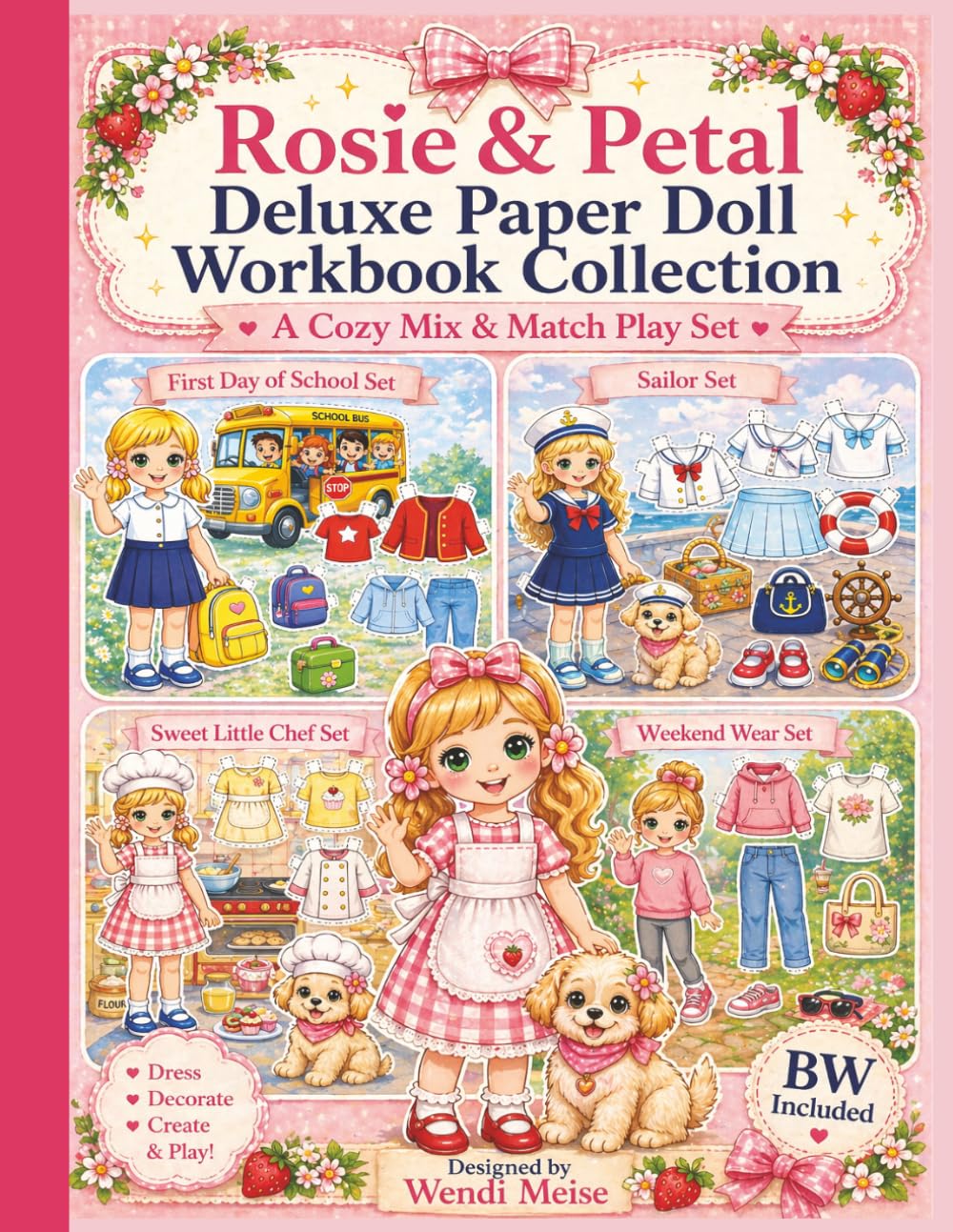 Rosie & Petal Deluxe Workbook Collection: A Cozy Paper Doll Activity Workbook Collection with Cut, Dress & Play Adventures: A Deluxe 4-in-1 Paper Doll ... dress, and play your own cozy adventures)