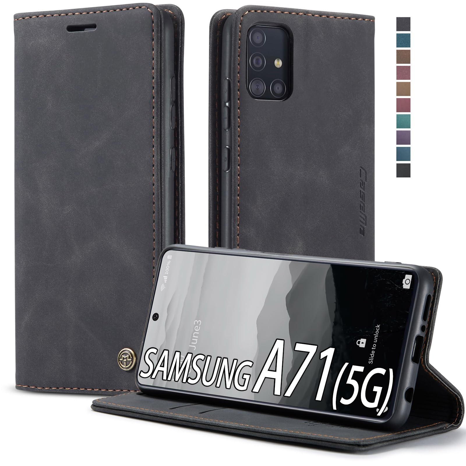 Samsung Galaxy A71(5G) Wallet Case Credit Card Holder,Magnetic Stand  Leather Flip Case Cover ，Durable Shockproof Protective Cover for Samsung  Galaxy