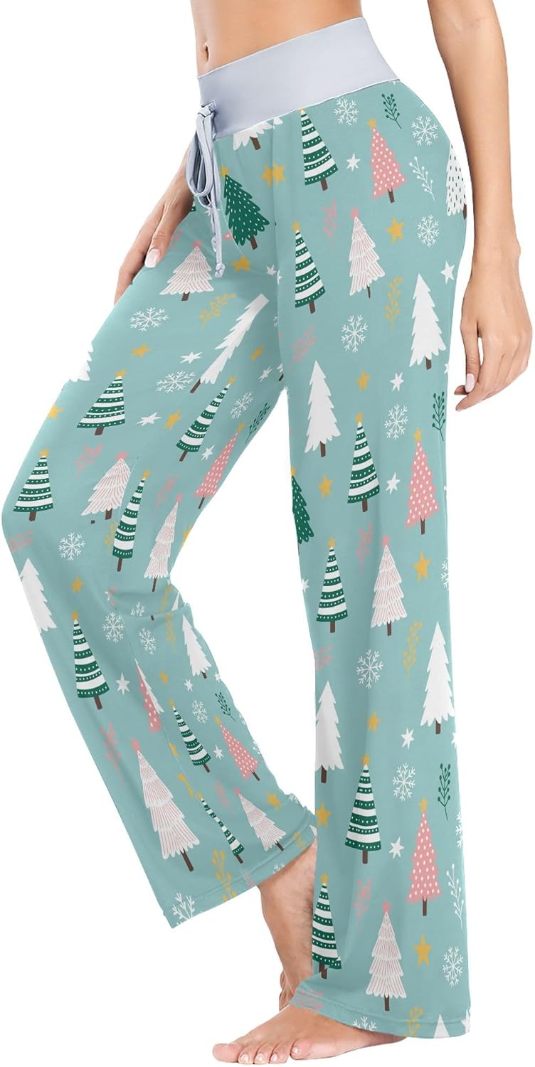 Exnundod Womens's Pajama Pants Christmas Pajama Bottoms Comfy Wide Leg Sleep Pj Yoga Lounge Pants XS-XL - Image 3