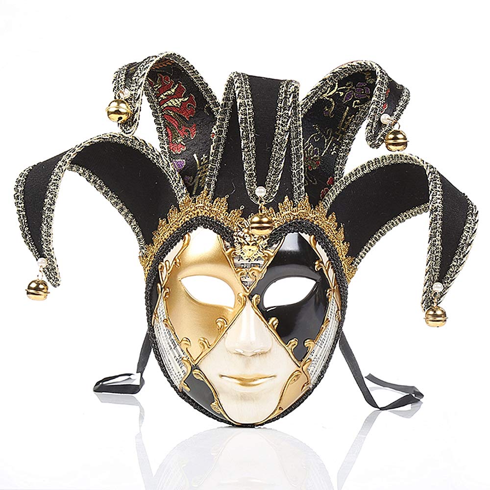 Full Face Venetian Mask Masquerade Mask for Carnival Mardi Gras Cosplay Halloween Party Wall Decoration