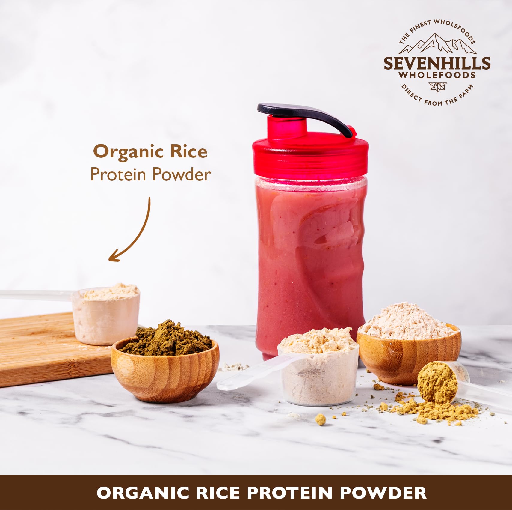 Sevenhills Wholefoods Organiczne Białko Ryżowe W Proszku 1kg