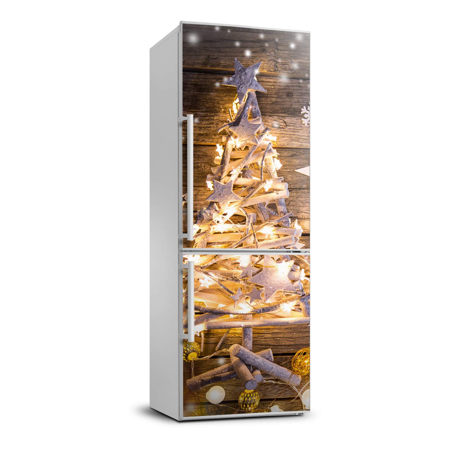 Autocollant frigo arbre de Noël Tulup pour relooker un appareil abîmé