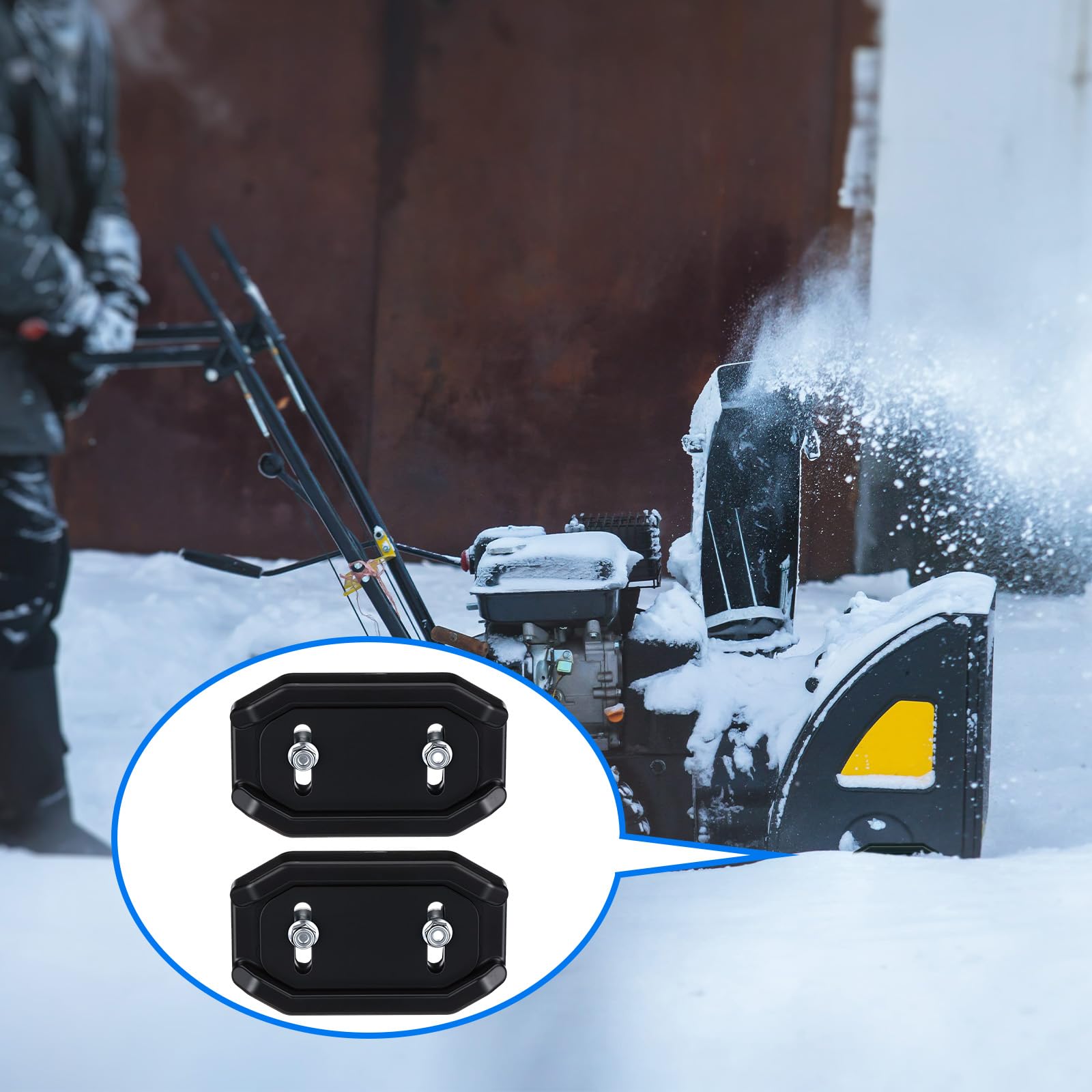 Shimeyao 2er-Pack Schneeschuhe Poly Skid Shoe Kit Ersatzteil