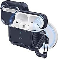 Vista 20 de ESR Funda para AirPods Pro de 2ª Generación, Compatible con Funda de Airpods Pro de 2ª/1ª Generación (2023/2022/2019), Compatible con MagSafe