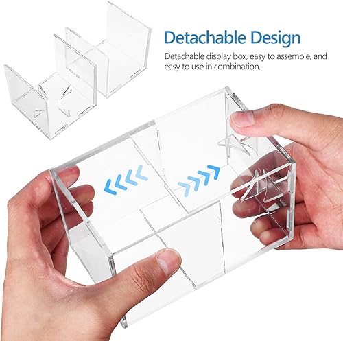 Miniatura 5 de Kisangel 2 juegos de soporte de béisbol vitrina de pelota de golf exhibe acrílico vitrinas para recuerdos de béisbol, béisbol con autógrafo