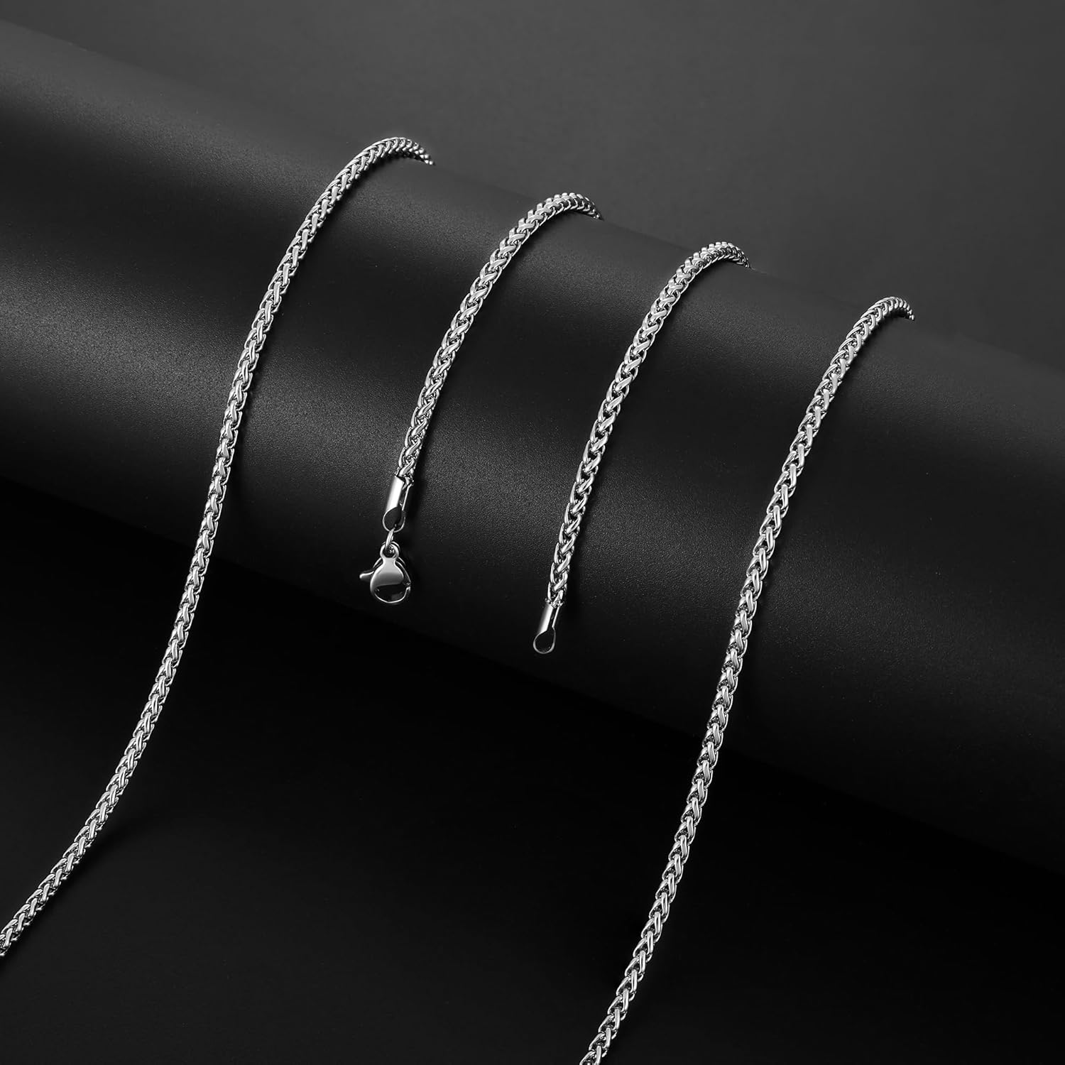 Fiusem 14K Gold Plated Wheat Chain Necklace for Men, 2/2.5/3/4/5mm Stainless Steel Necklace Chains for Men and Women 16-28 Inch - Image 8