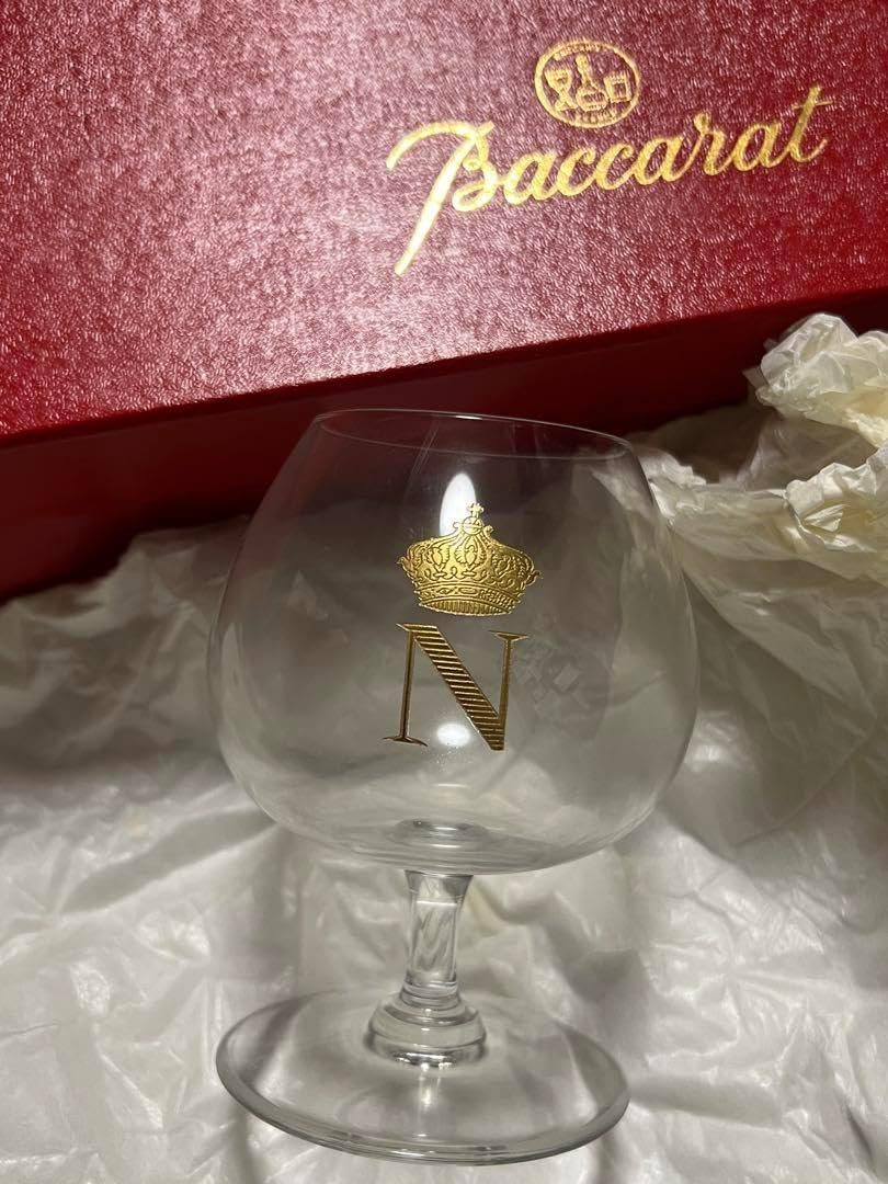 箱付き バカラ／ナポレオン 金彩 N王冠 ブランデー グラス／BC236