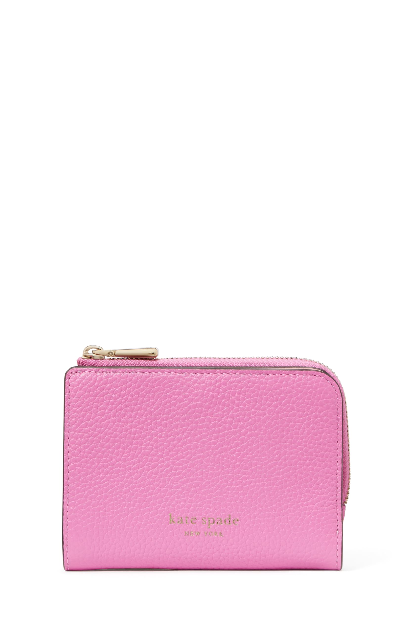 kate spade new york AVA Colorblocked Pebbled Leather Zip Bifold Wallet, Ruby Citrus Multi