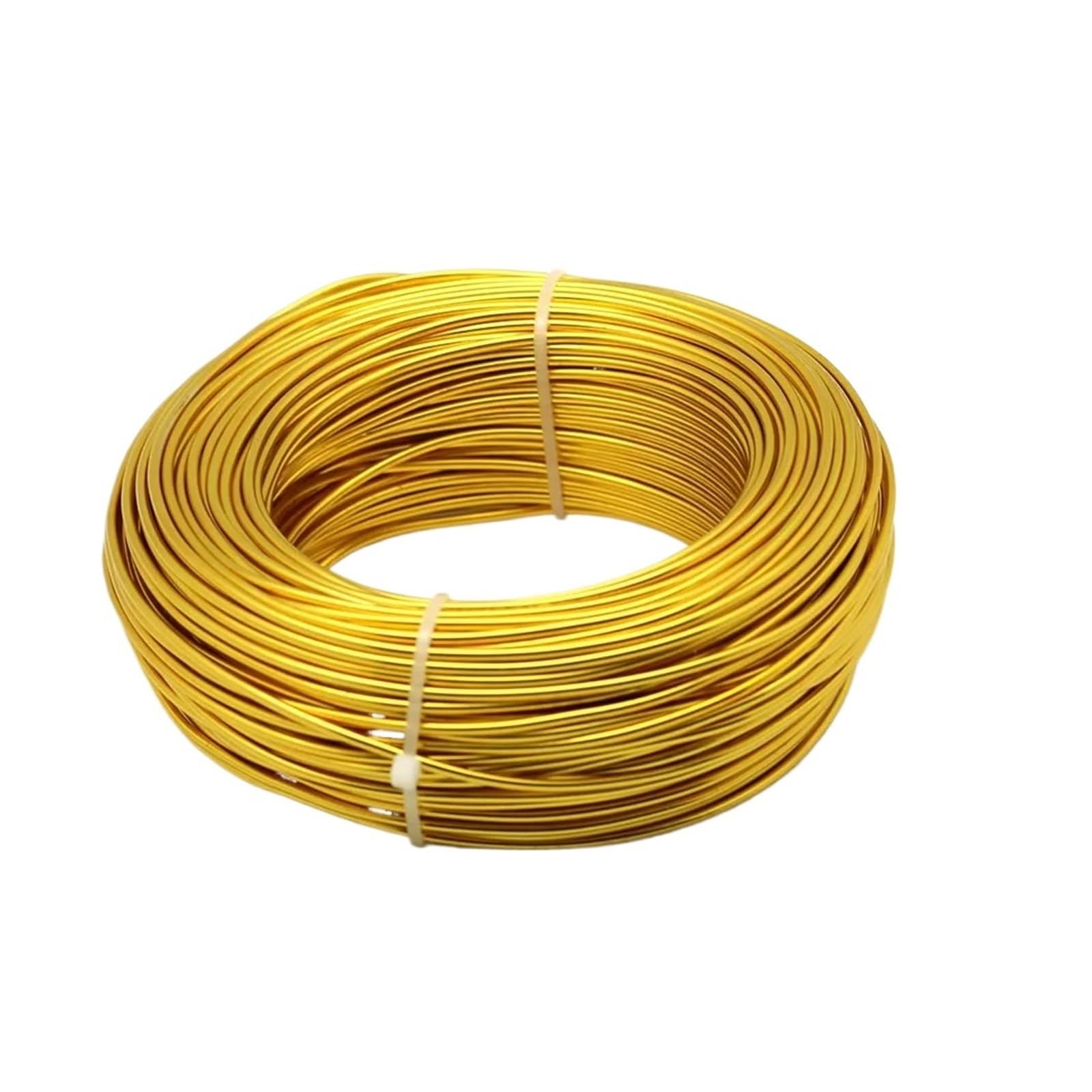 500 g/Rolle, 1 mm/1,5 mm/2 mm/2,5 mm/3,0 mm/4 mm, eloxierter runder Aluminiumdraht, Schmuckdraht, weich, DIY-Bastelbedarf(Gold,1.5mm about 100meter)