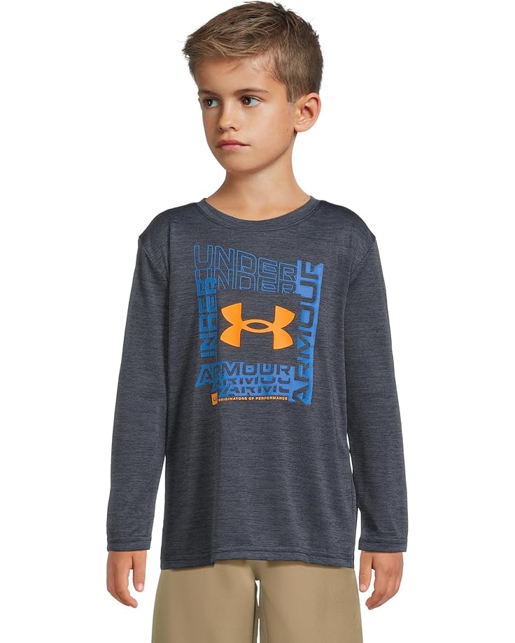 Under Armour Kids Logo Frame Twist Tech Long Sleeve (Little Kid) - Main View