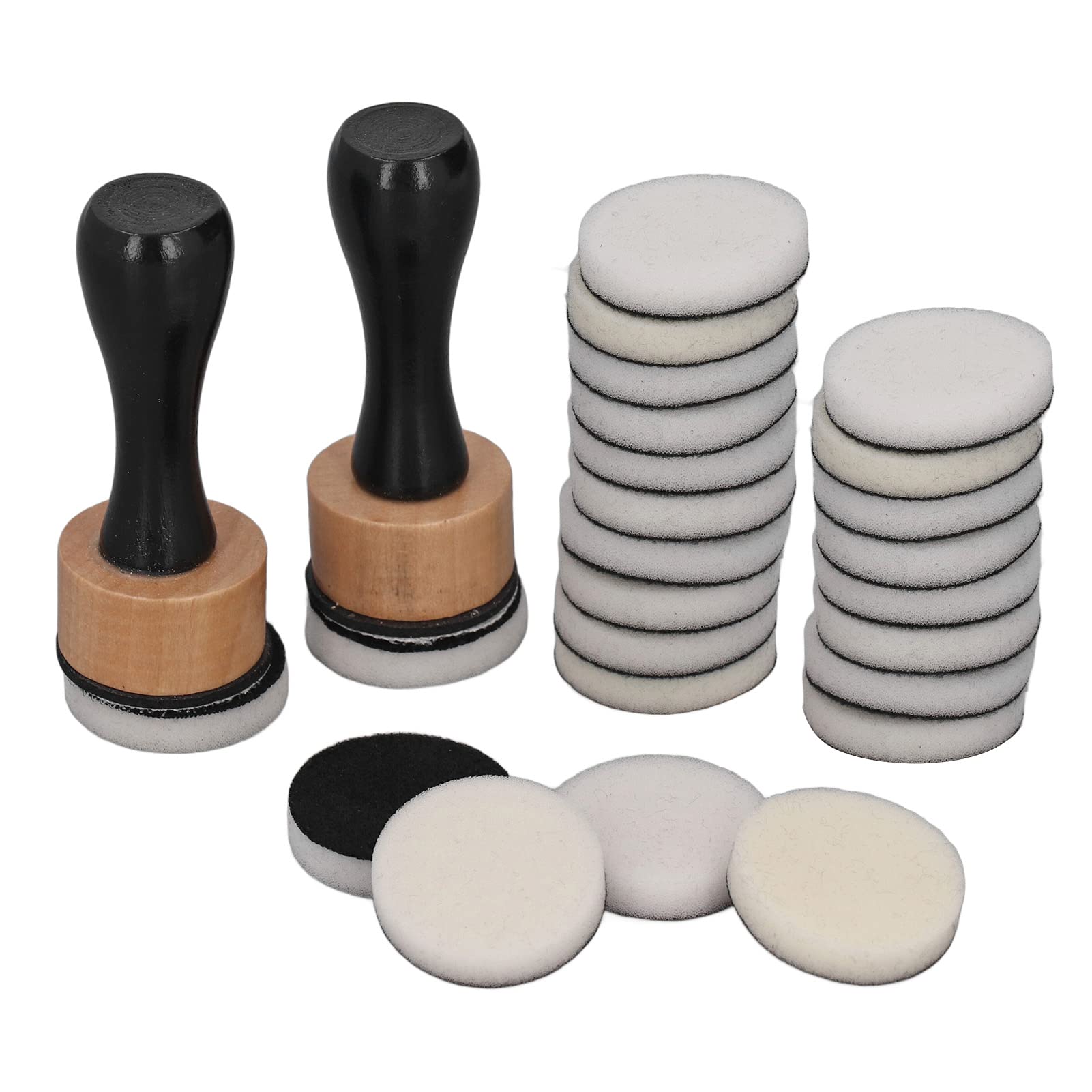 Mini Ink Blending Tool, Paints Mixing Tool, 24Pcs Domed Sponge Foam Refills Paint Sponges with 24 Replacement Pads for Scrapbooking Craft Rubber Stamping Card Making Embossing