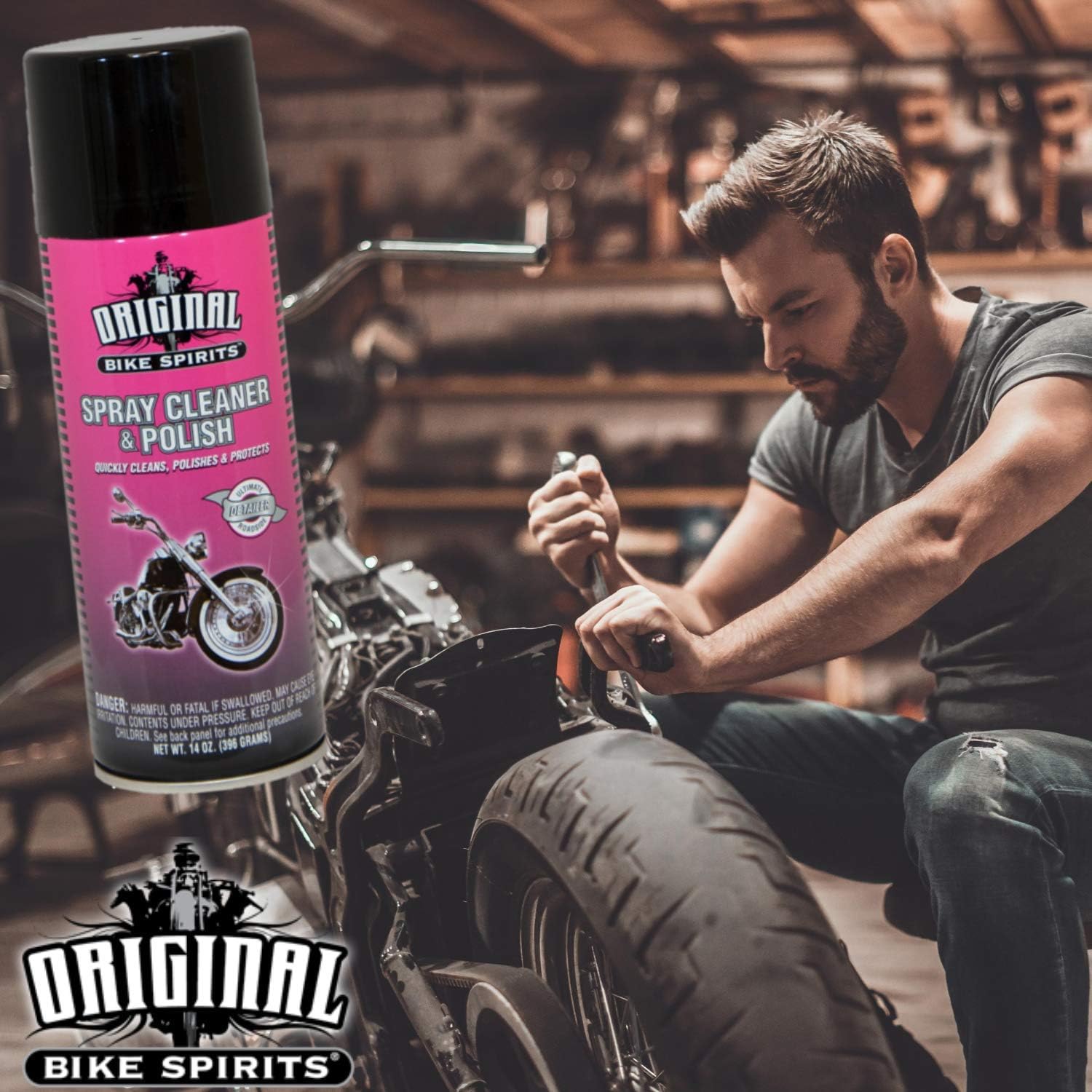 Original Bike Spirits Cleaner and Polish 14 oz 1039615 (Pack of 2)