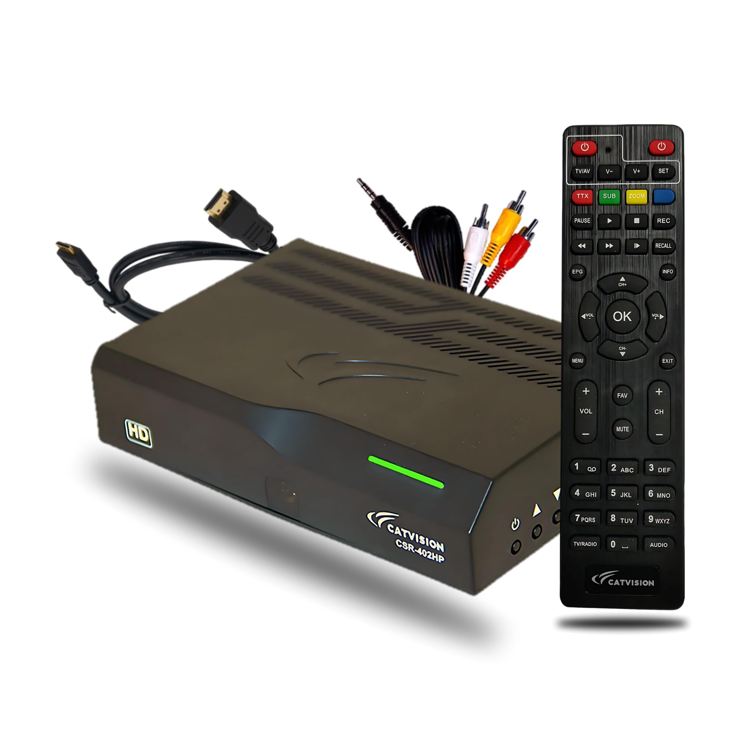 Catvision DD Free Dish DTH MPEG4 HD Set Top Box for 115+ Free TV Channels