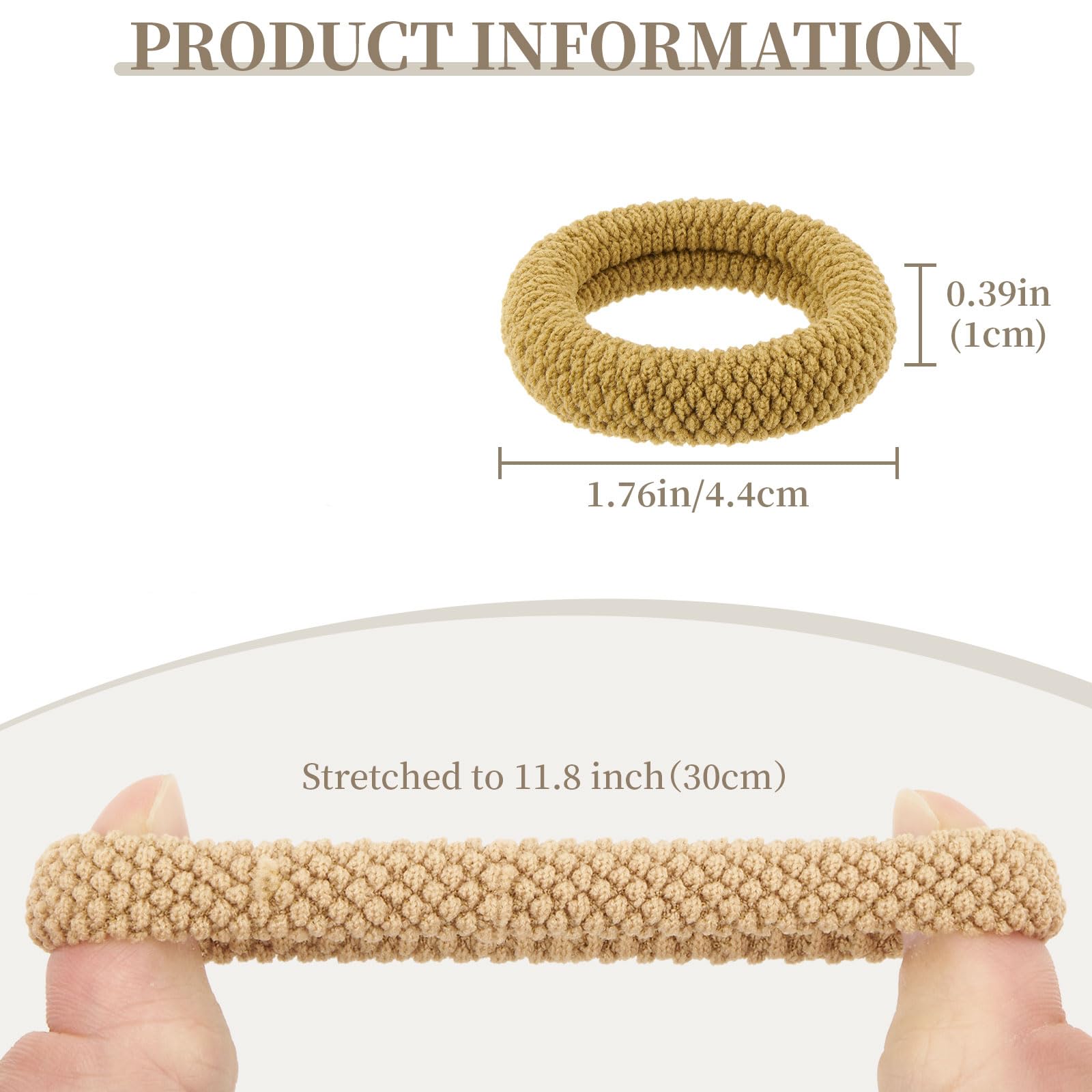 ZOUIQSS 10 Pcs No Damage Hair Ties Thick Hair Elastic Rubber Bands Hair Accessories Scrunchies Seamless for Women(Style4) - Image 2