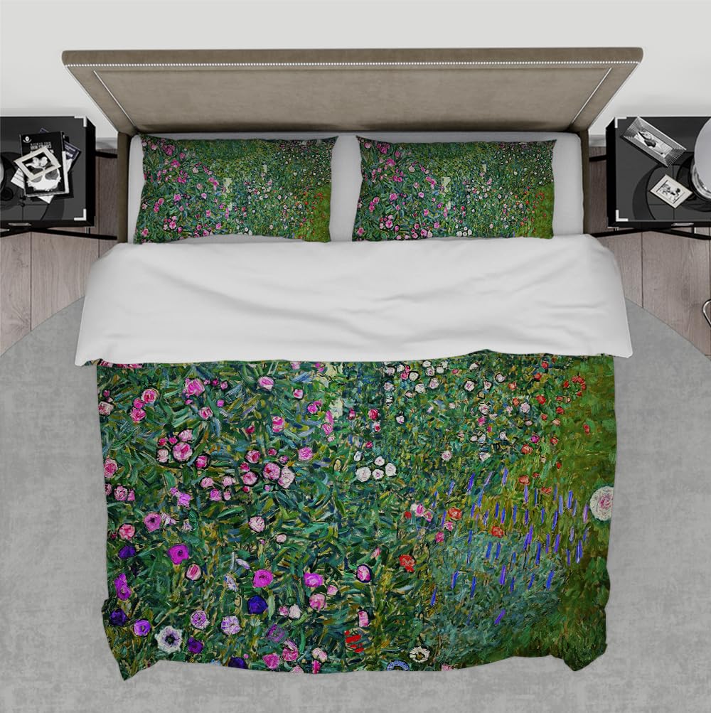 Housse de couette fleurs colorées 260x240 super doux et lavable en machine