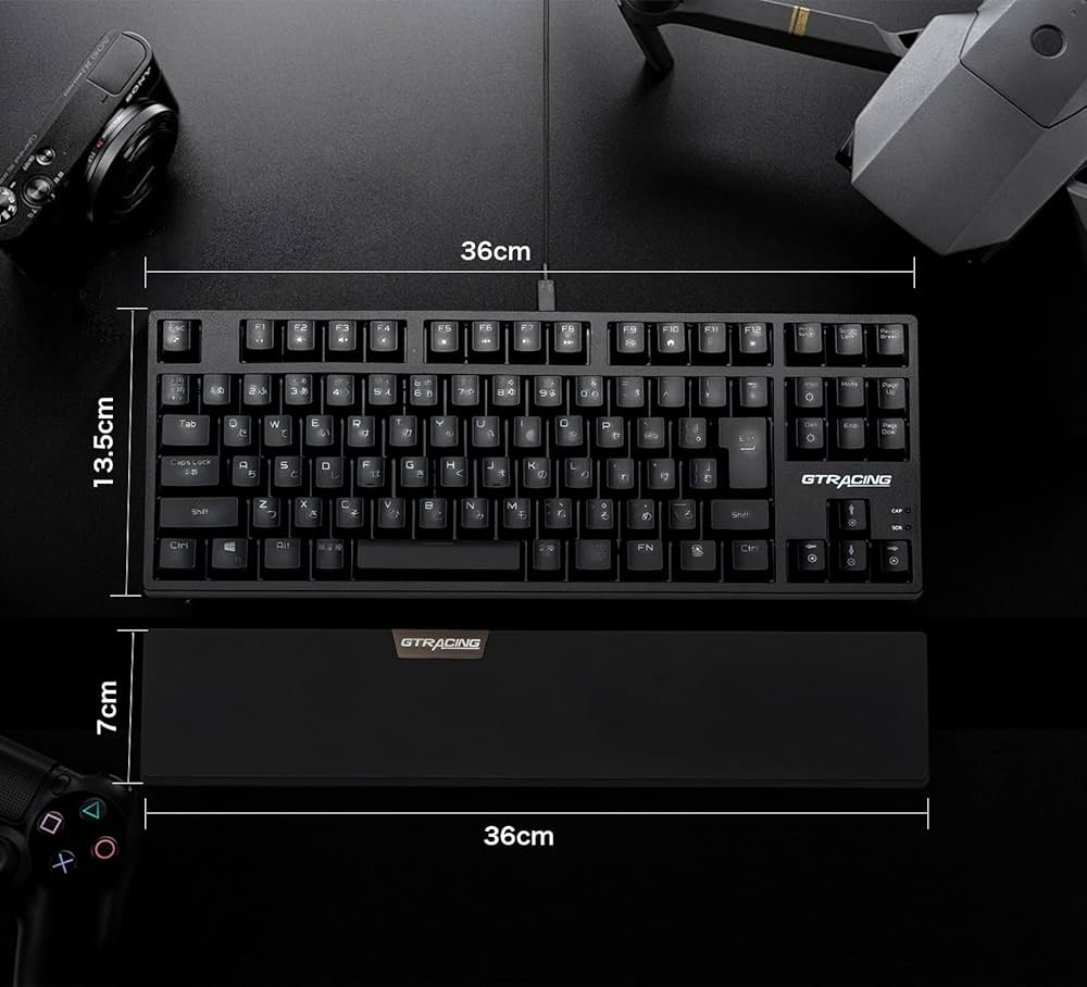 GTRacing メカニカルキーボード青軸　付属品あり　ゲーミングキーボード Amazon.co.jp: GTRACING ゲーミングキーボード テンキーレス 青