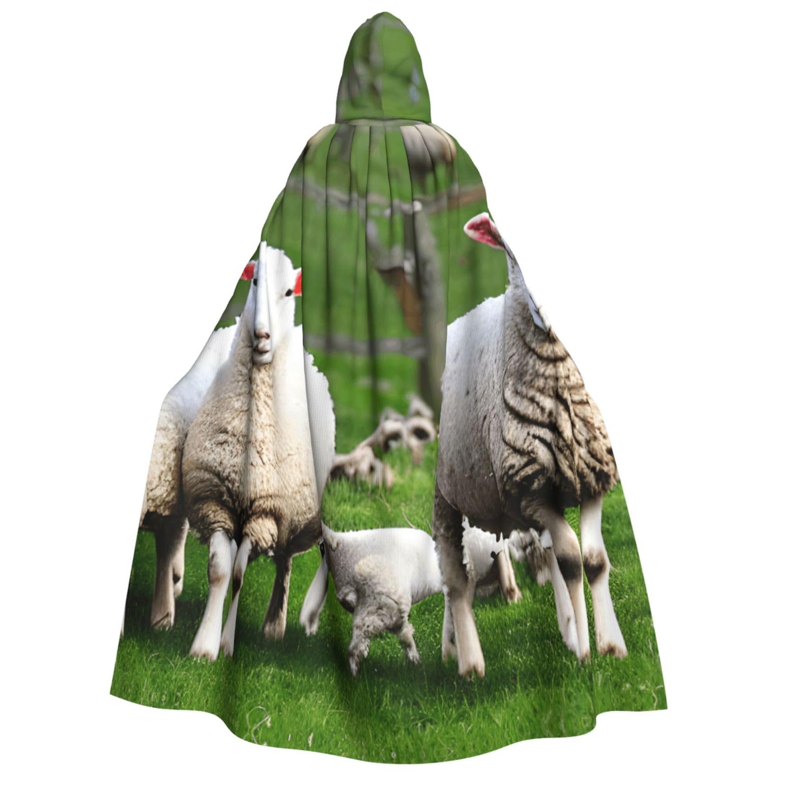 Cape à capuche motif mouton pour déguisement magique et fantastique - 8