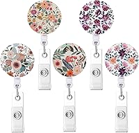 Vista 20 de Carrete retráctil para tarjetas de identificación con clip de cocodrilo resistente para nombre de enfermera, carrete decorativo para tarjetas